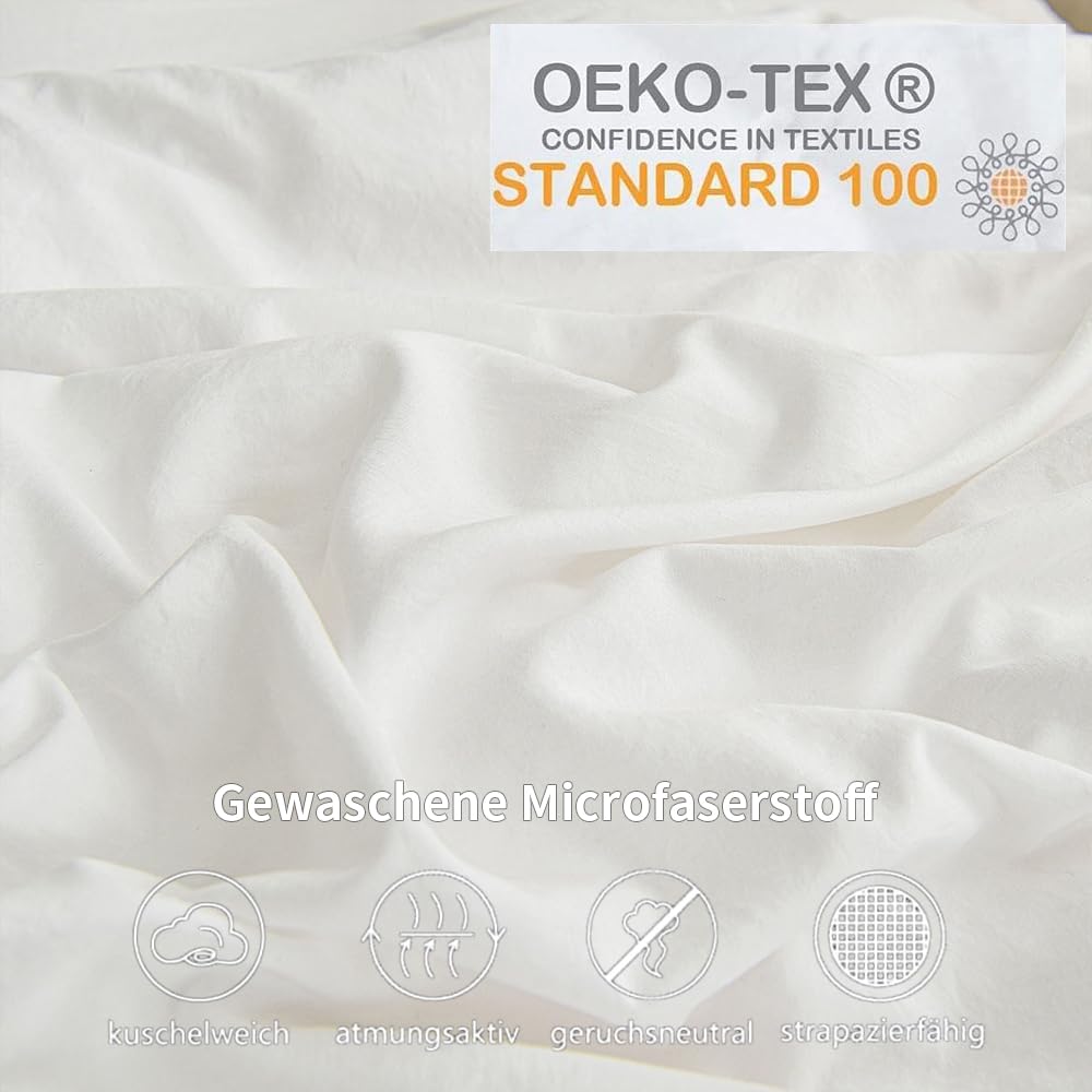 Freyamy Kissenbezug 40x80cm 2er Set Weiß Rüschen Romantisch Mädchen Kopfkissenbezug Gewaschene Microfaser Weiche Kissenhülle Unifarben Plisseefalten Chic Kissenbezug mit Reißverschluss