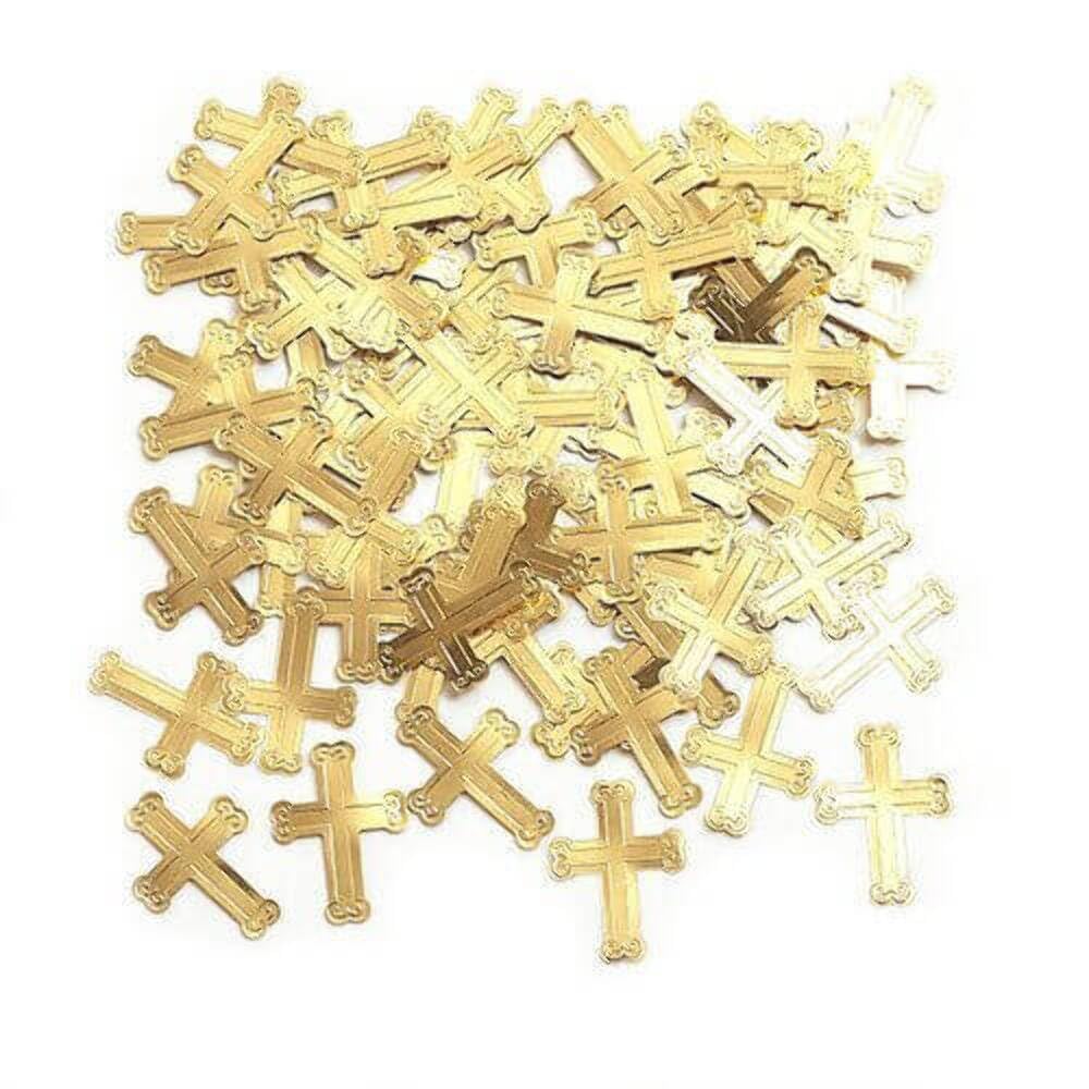 CONF 12/1CT EMB CROSS GLD