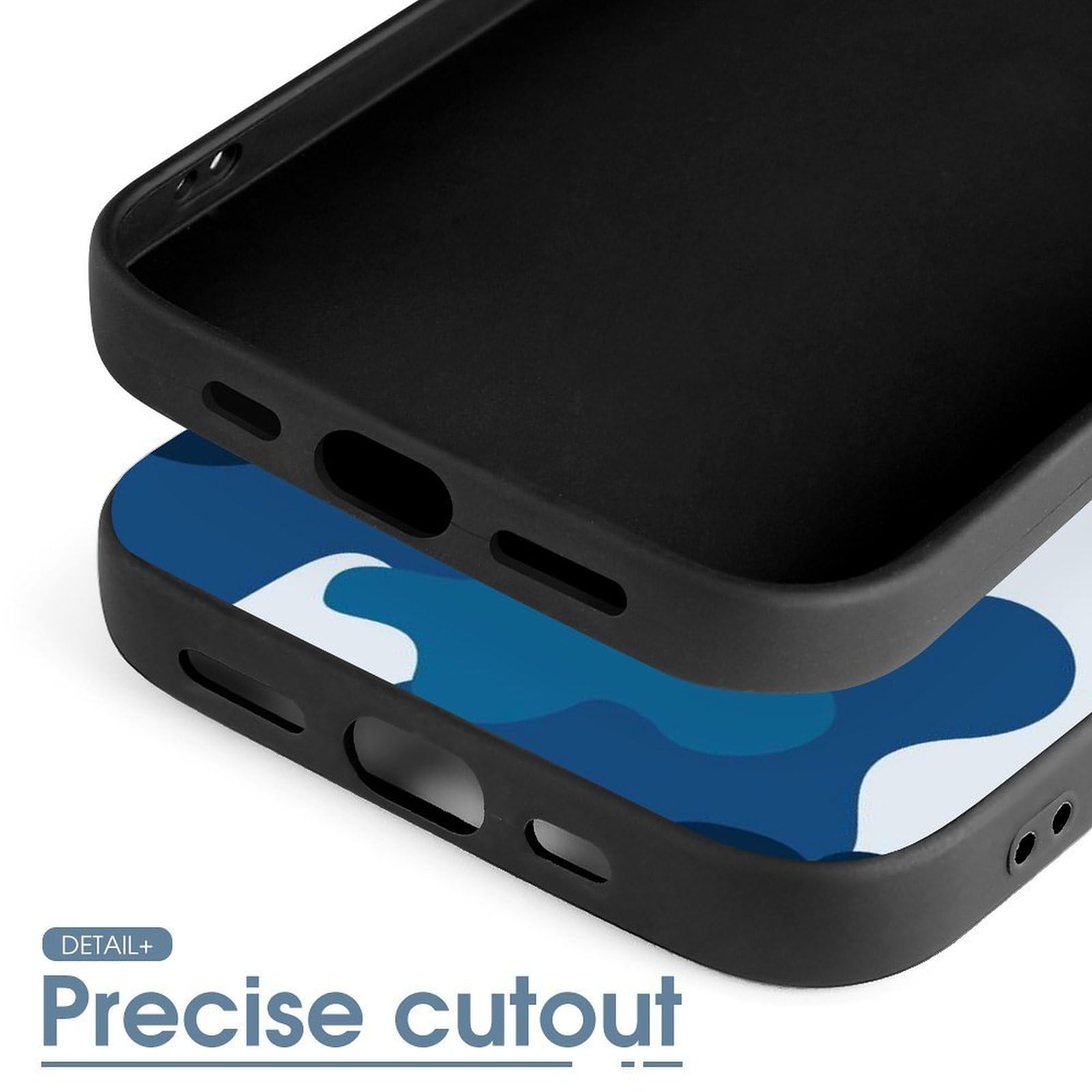 Amazon.co.jp: iPhone 15 Plus ケース 迷彩柄 ブルー スマホケース