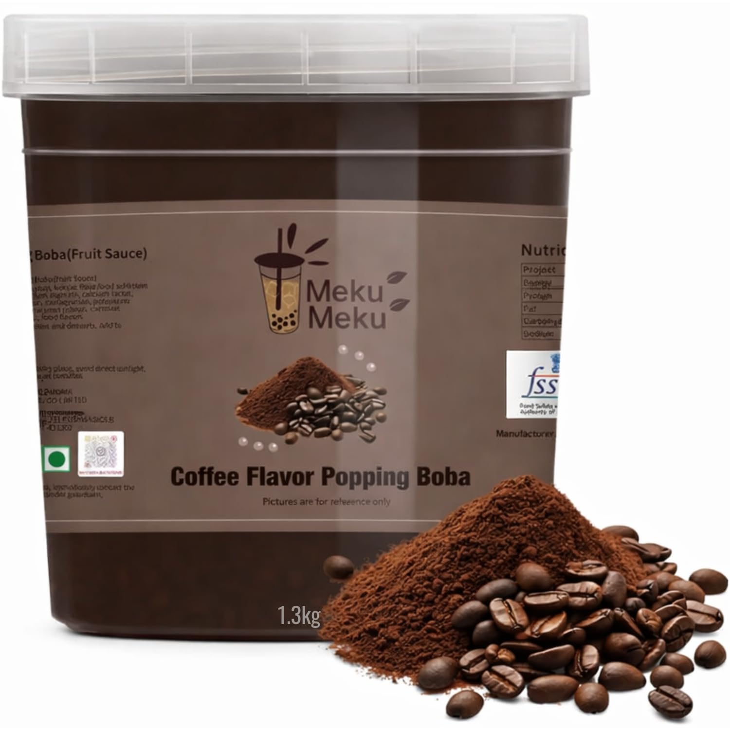 MEKU MEKU - Coffee Flavour Popping Boba Pearls (1.3kg) By COUGAR | Juice Filled Bursting Boba Balls | Bubble Tea & Coffee Drink Toppings | Dessert Pearls | Perfect for Milk Tea, Ice Cream & Shakes - (IMPORTED)-image-41