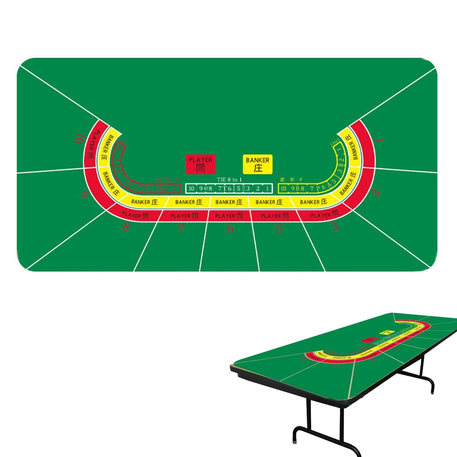 Nappe de Poker, Nappe de | Grand Tapis de Table de 120x60cm | Couvertures de Table à Cartes, Tapis de Poker pour, supérieur pour fête de, collectes de Fonds, soirée à thème, rassem
