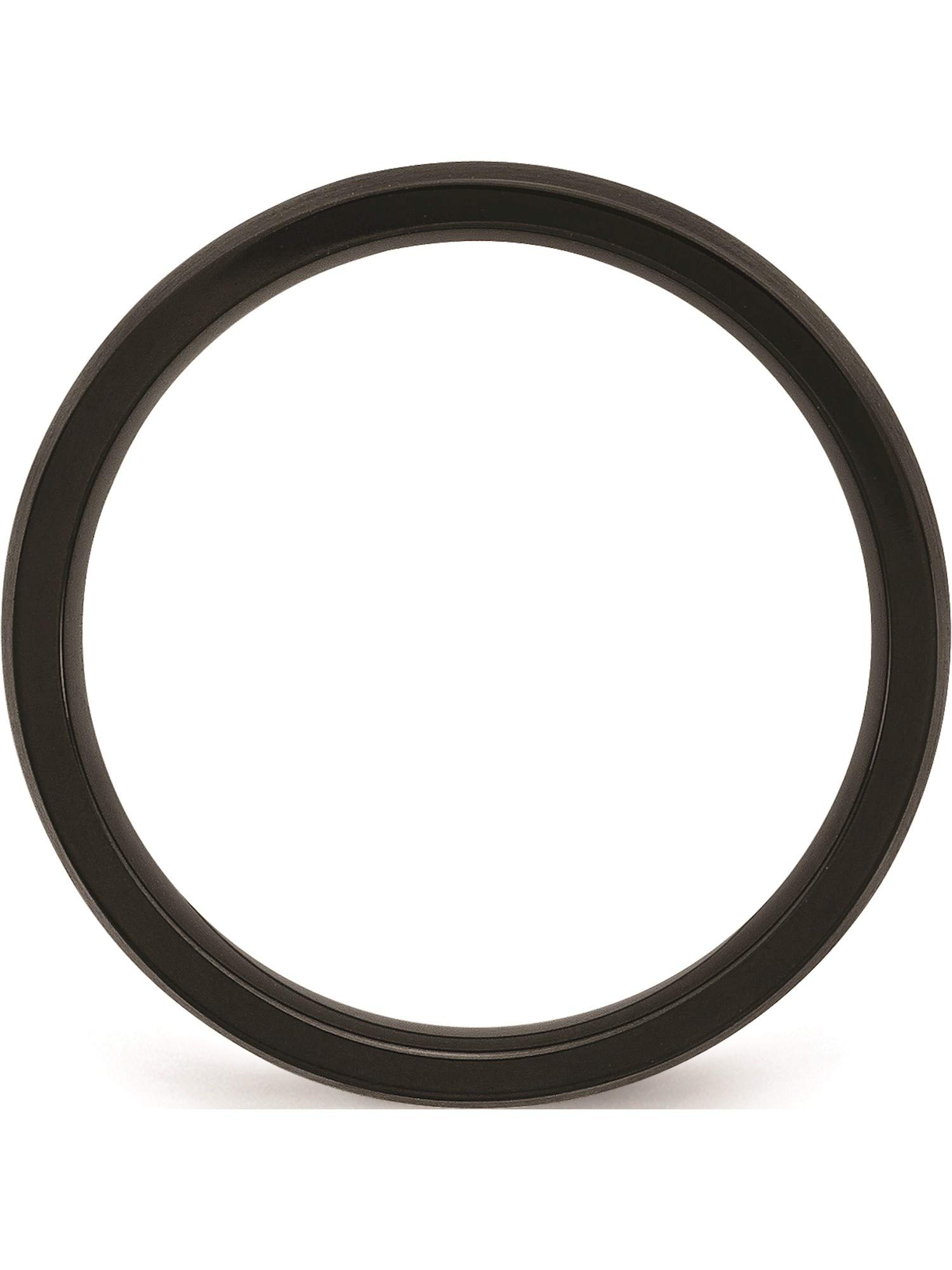 Chisel Stainless Steel 4mm Black IP-Plated Brushed Band (Width=4)