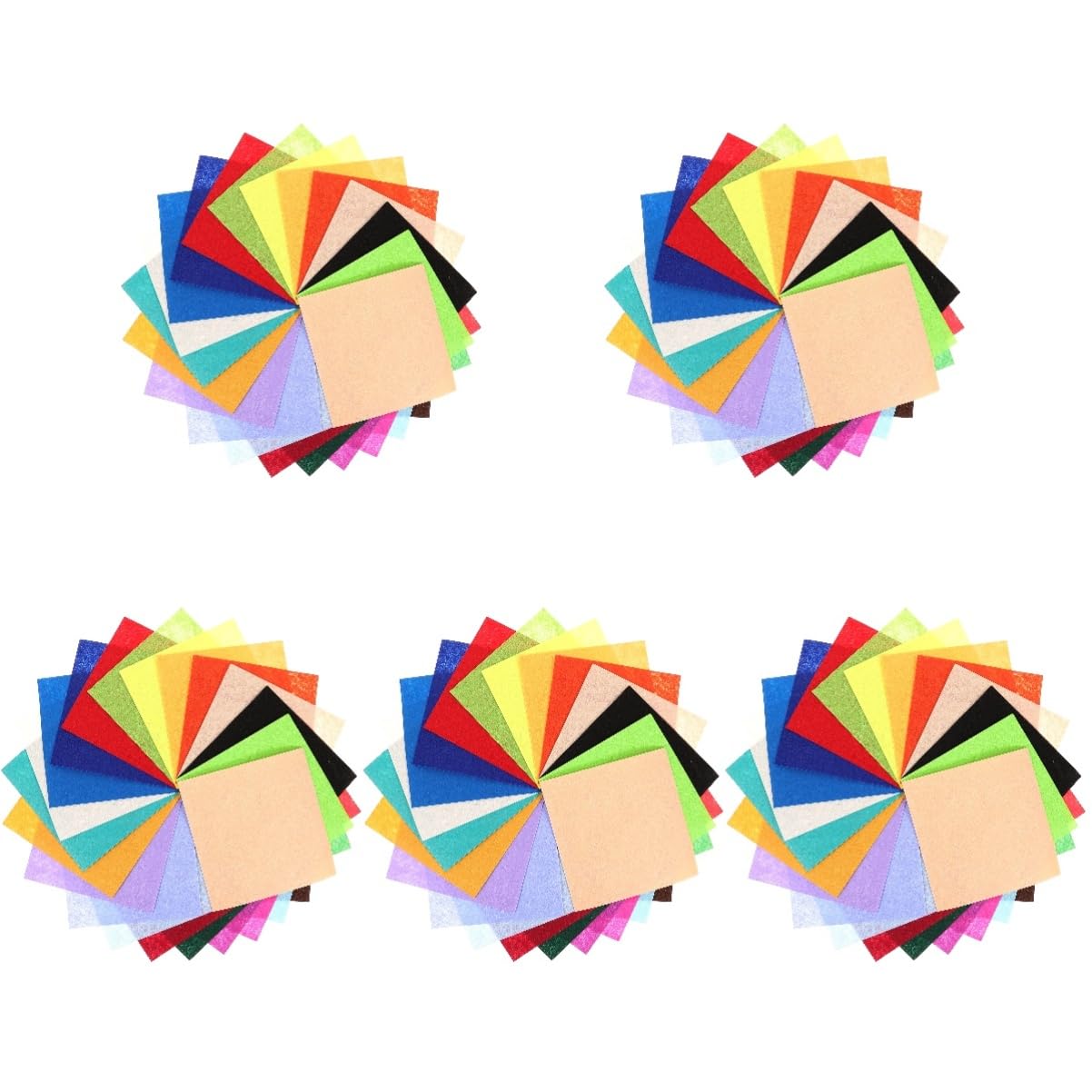 Operitacx 200blätter DIY Filzstoff Bunte Bastelplatten Für Nähprojekte Kreatives Handwerk Patchwork Und Floristik Für Kindergarten Und Bastelunterricht