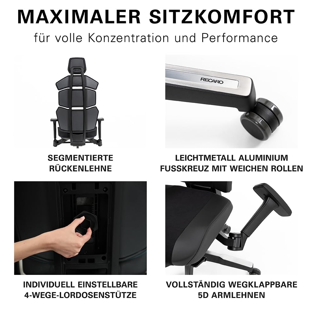 RECARO NXT – Ergonomischer Premium Gaming-/Bürostuhl bis 150 kg