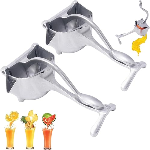 Extractor de jugo de fruta fresca de aleación de aluminio, exprimidor de limón de mano resistente, exprimidor para exprimir naranjas, limones de