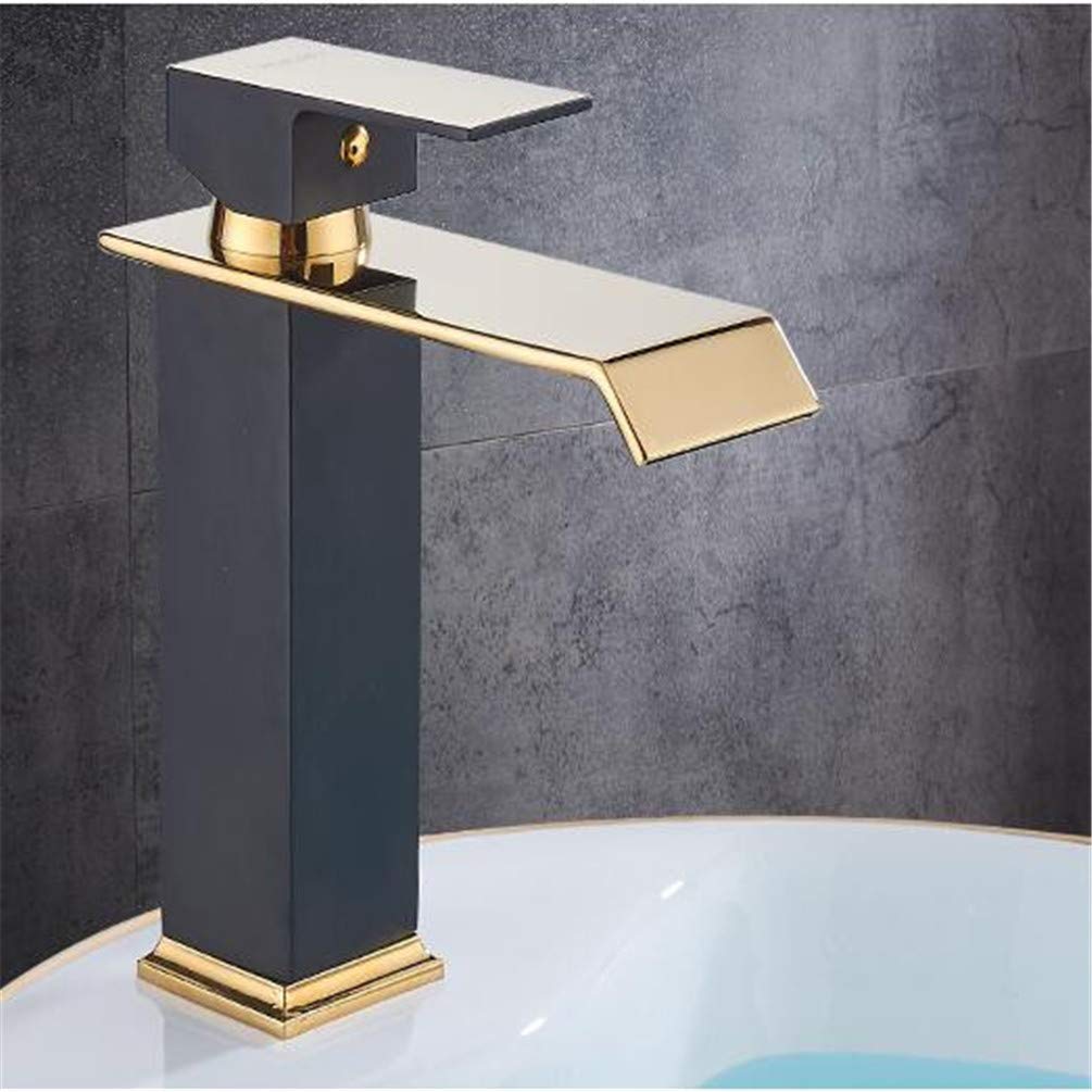 Robinet mitigeur de lavabo en laiton antique doré haut de gamme