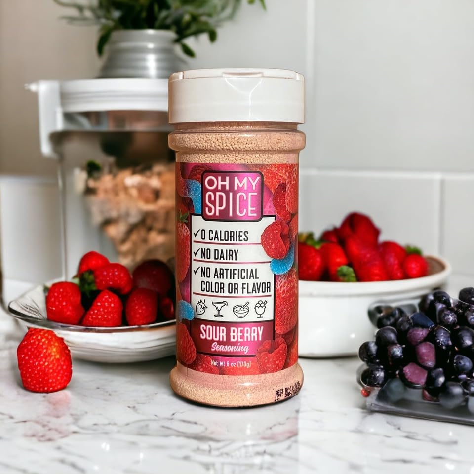 Miniatura 2 de Oh My Spice - Condimento de bayas agrias  Bajo en sodio, 0 calorías, 0 carbohidratos, sin lácteos, sin color ni sabor artificial, sin sabor