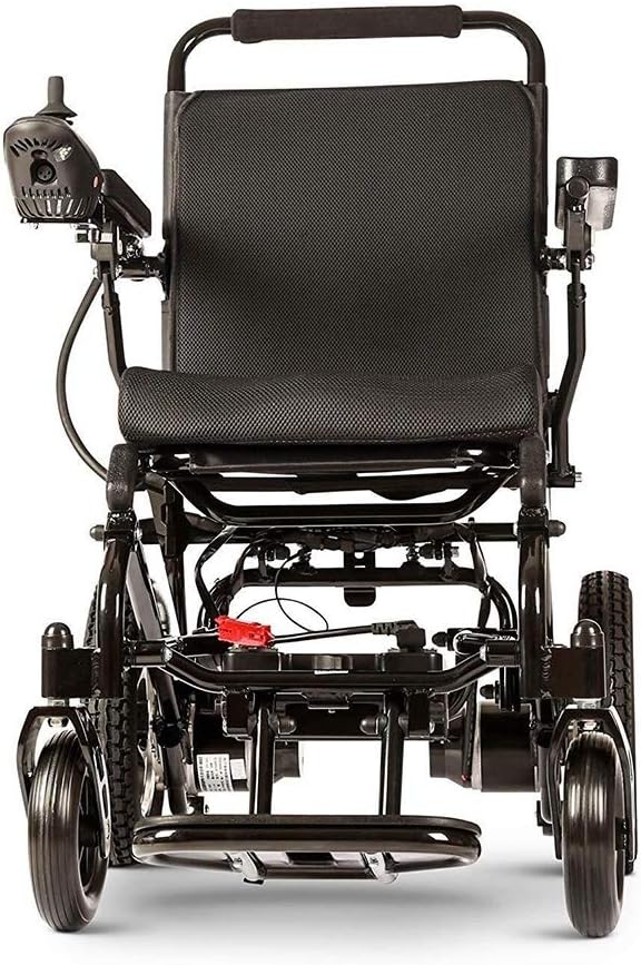 Electric Wheelchair, 2020 New Folding Remote Travel Light Adult Wheelchair, Air Travel Safety Electric Wheelchair, Heavy Electric Wheelchair (Black) : Health & Household