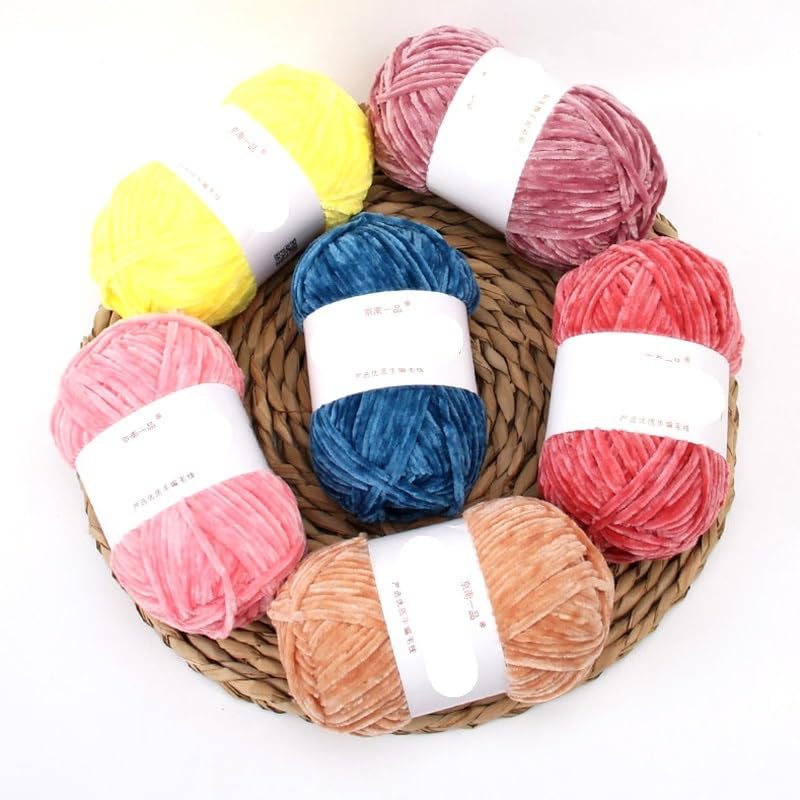 Amazon.com: 100g Velvet Knitting Wool Thick Warm Yarn Handmade DIY