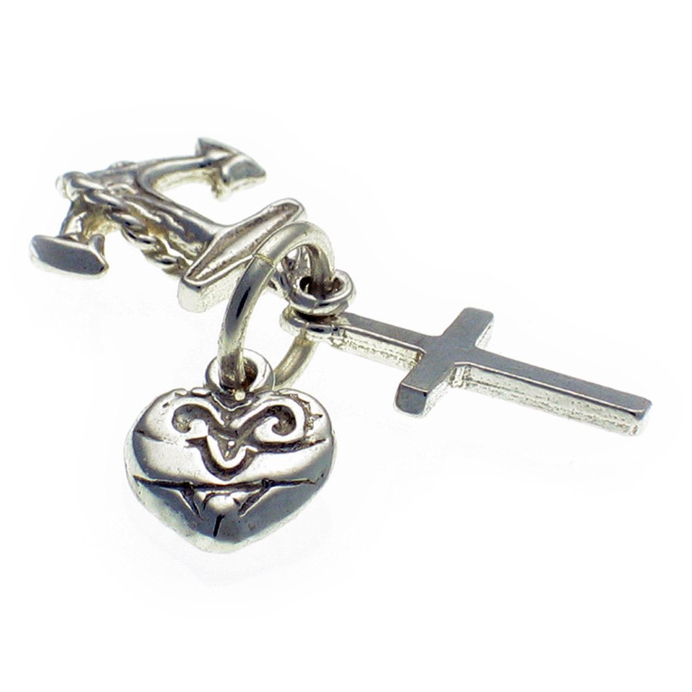 Welded Bliss Sterling 925 Silver 3 Part Charm, Faith, Hope and Charity WBC1261