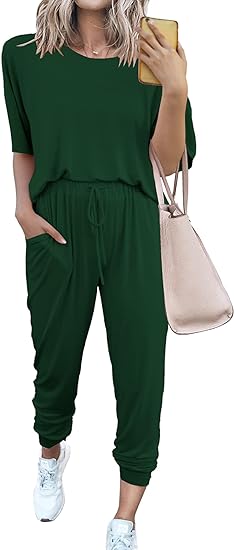 PRETTYGARDEN Women's Two Piece Sets 2025 Summer Spring Jogger Pants Travel Vacation Lounge Outfits Airplane Matching Clothes