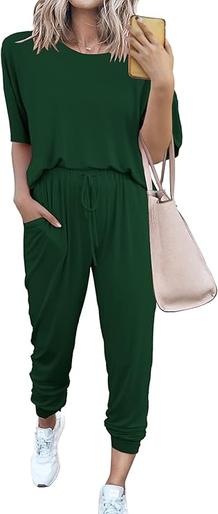 PRETTYGARDEN Women's Two Piece Sets 2025 Summer Spring Jogger Pants Travel Vacation Lounge Outfits Airplane Matching Clothes