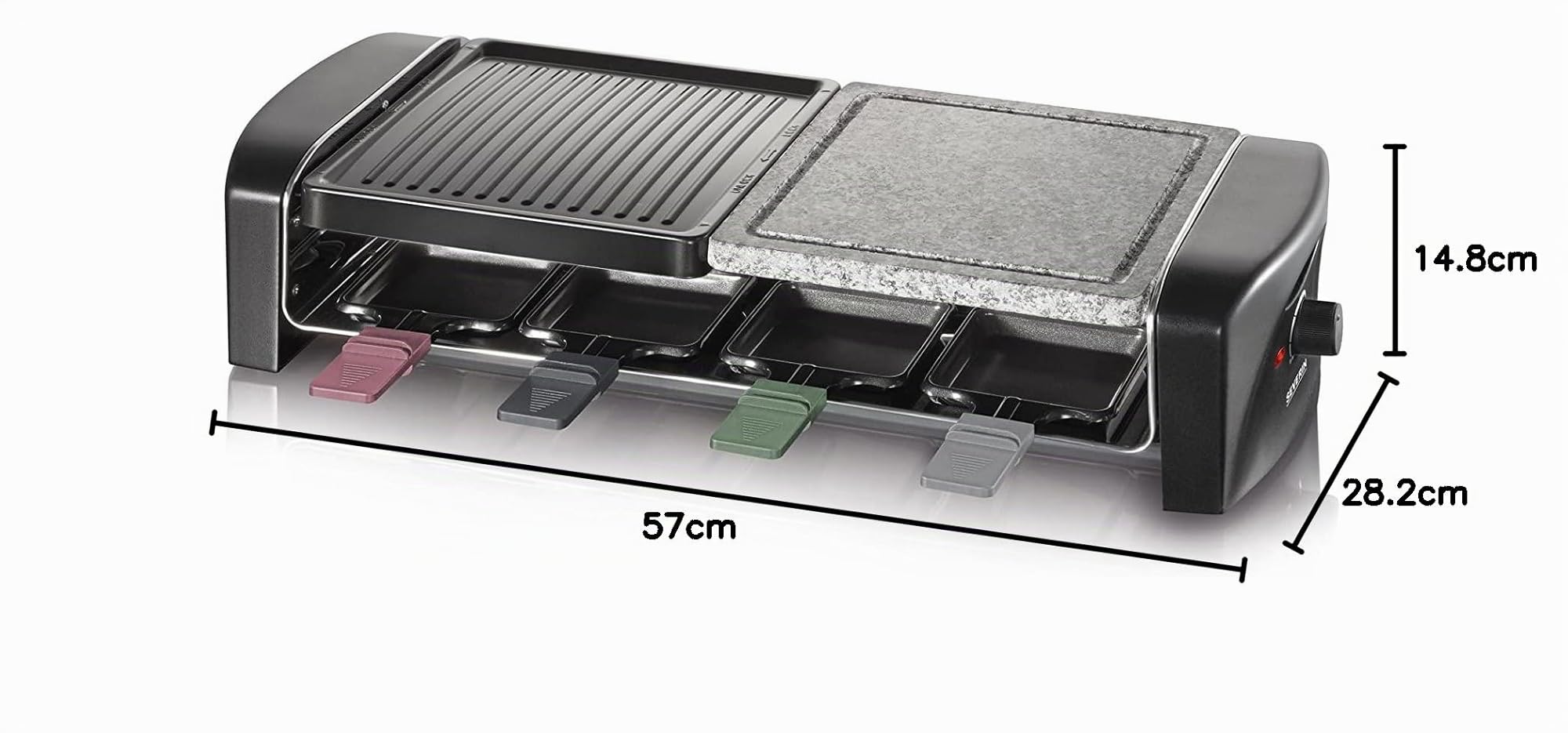 Severin RG 9645 Griglia per Raclette, 1400 W, Nero