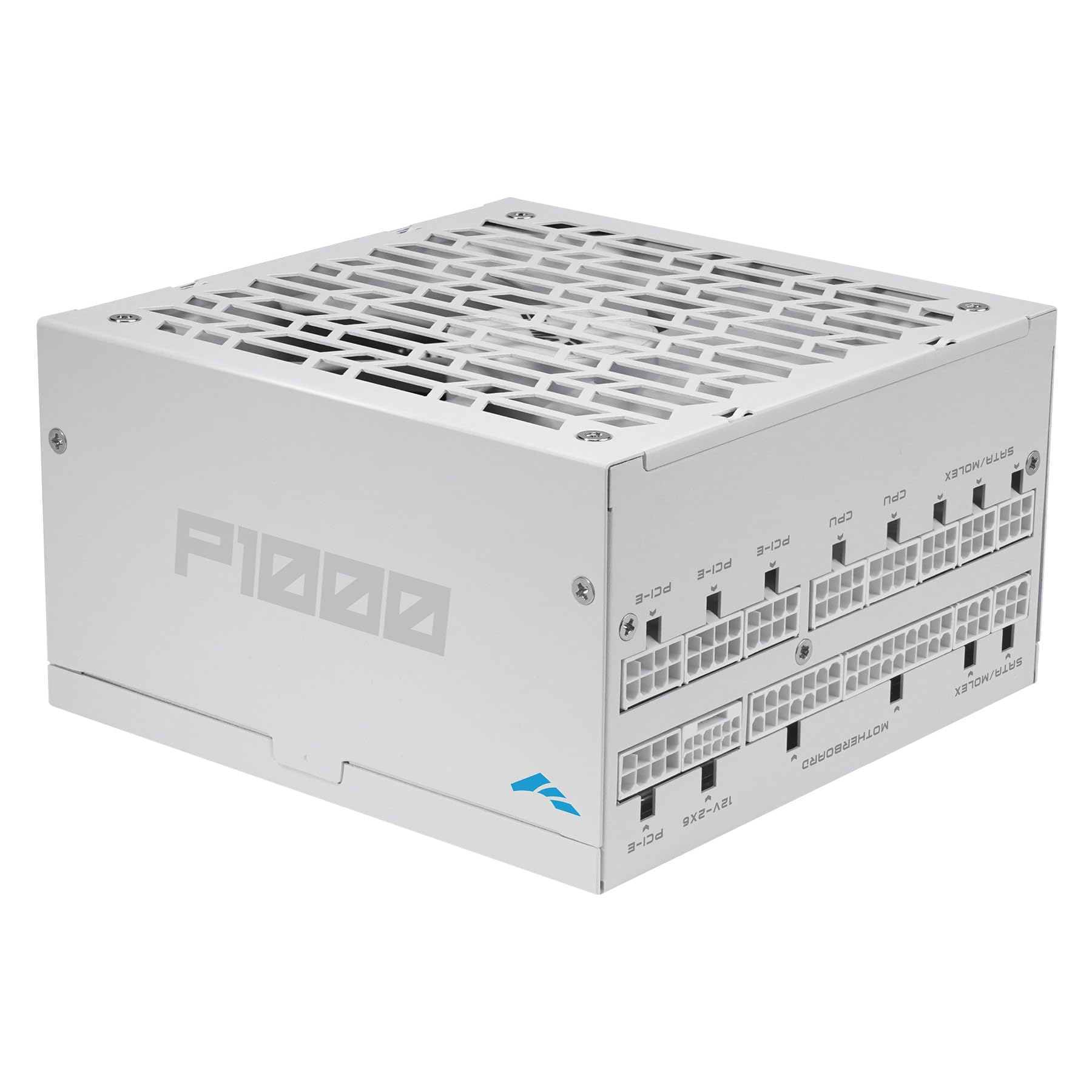 SAMA P1000 Alimentation Entièrement Modulaire – 1000W 80 Plus Platinum, ATX 3.1 & PCIe 5.1, Connecteur 12V-​2x6 pour RTX 50/​40 de NVIDIA, Ventilateur FDB Silencieux, Condensateurs Japonais - Blanc