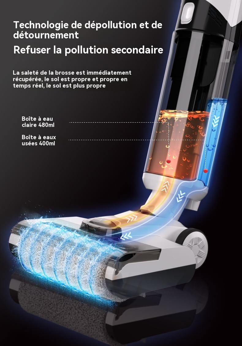 2025 lavadora de piso inalámbrica inteligente doméstica eléctrica barrido de voz autolimpiante máquina de limpieza y succión barrido y limpieza autolavadora de piso
