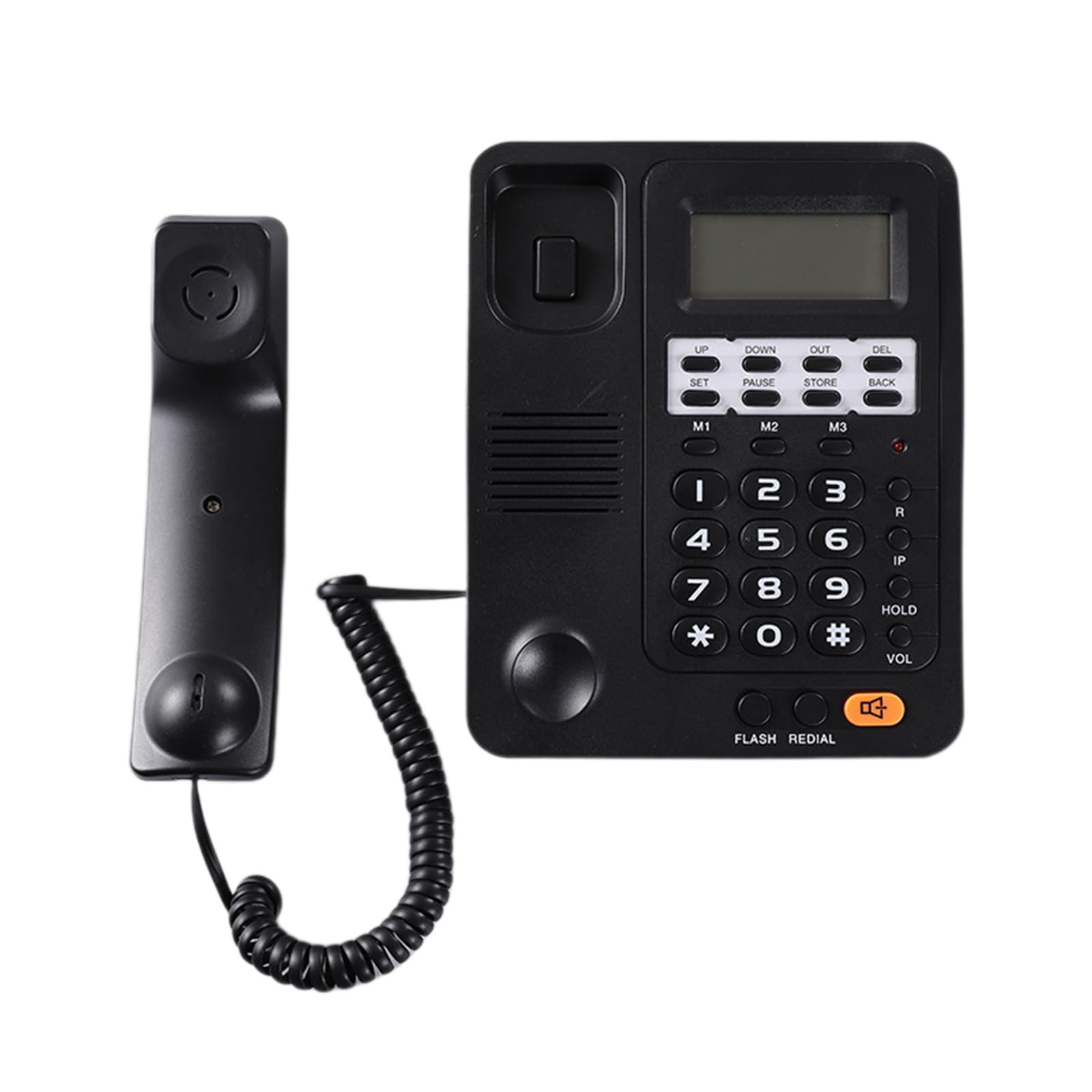 Telefono fisso fisso fisso con cavo con display ID chiamante, ricomposizione ultimo numero, adatto per casa, ufficio o hotel, uso inglese, casa, telefono, ufficio, comunicazione, sale riunioni