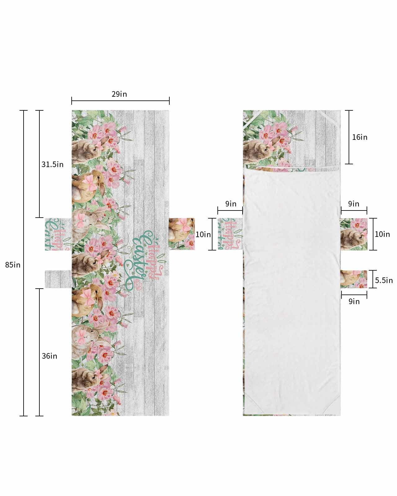 Spring Easter Beach Lounge Chair Towel Cover, Soft Chaise Lounge Towel with Side Pockets Patio Pool Chairs Cover for Beach/Pool Sunbathing 29x85 Vintage Bunny Floral Botanical