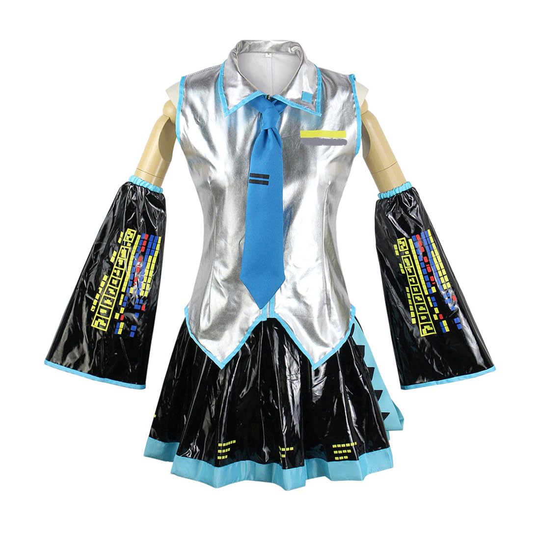 AKTOTO Anime Cosplay Costume Women Halloween Cosplay Full Set Of Uniforms with Wigs Ponytail Braid