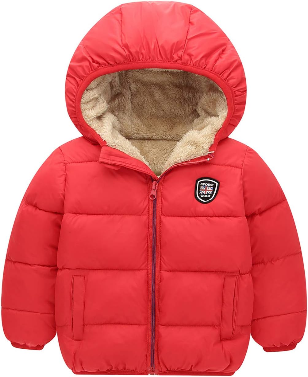 Happy Cherry Toddler Down Jacket Removable Hooded Windproof Snow Winter Coat Outwear