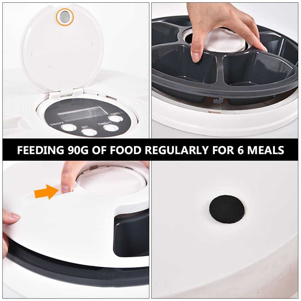 VILLCASE Comedero para Mascotas Comedero para Gatos Cronometrado Plato De Comida para Gatos Contenedor De Comida para Gatos Comedero para Gatitos Abdominales Inteligente Tazón De Comida