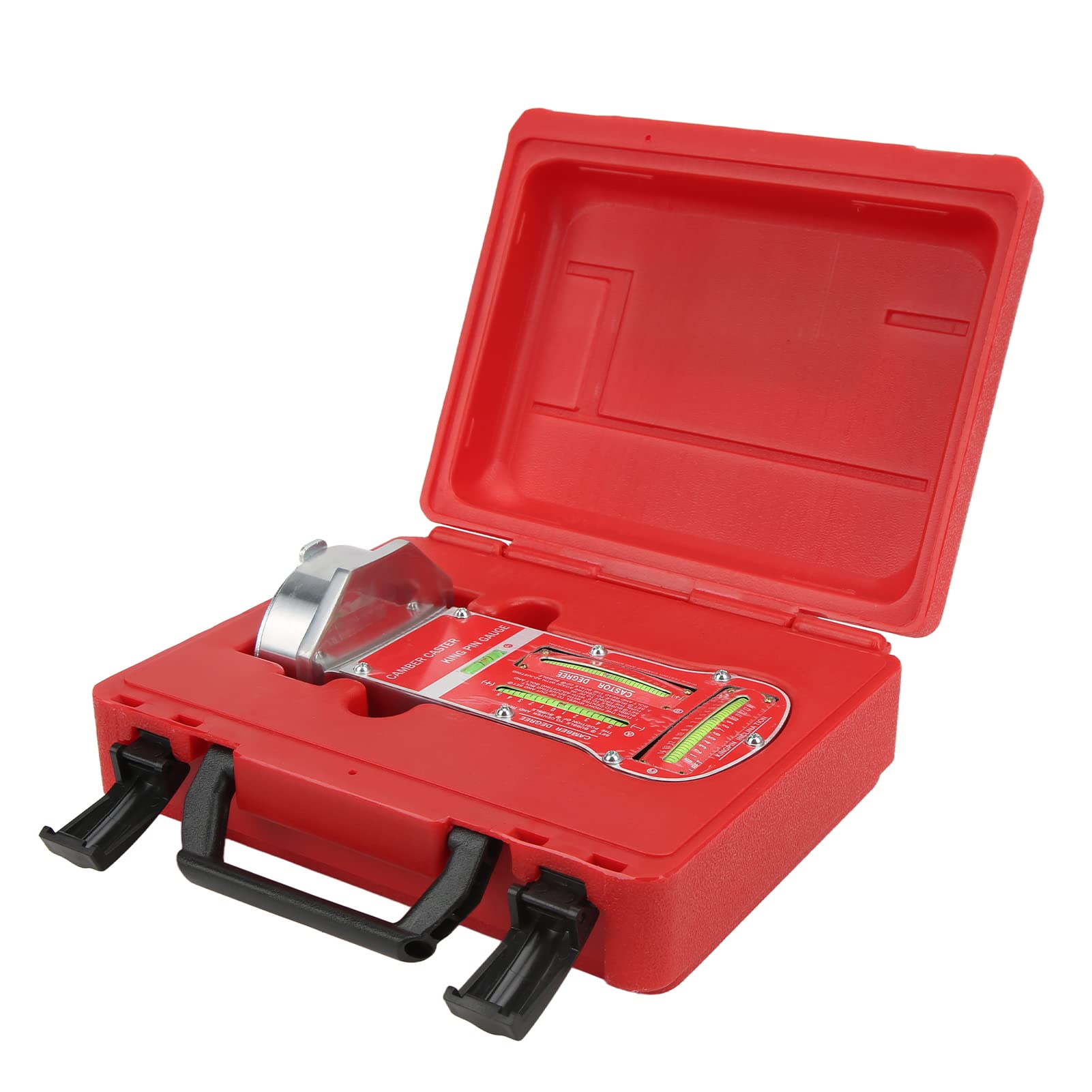 Magnetischer Sturz -Castor Kingpin -Messgeräte -Auto -Ausrichtungswerkzeug, Professioneller Metallmesser mit Stabiler Werkzeugkasten für Automobilwagen, Fester Sturz +5 ° Bis -5
