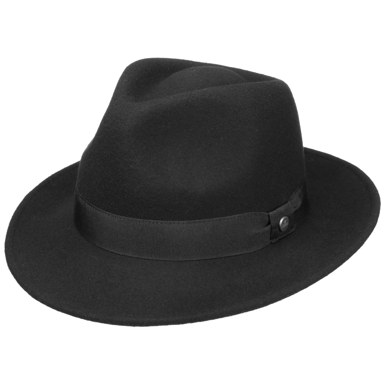 Lierys Godfather Felt Hat Wool Water-Repellent Bogart Shape Foldable Men Women Summer Winter Black
