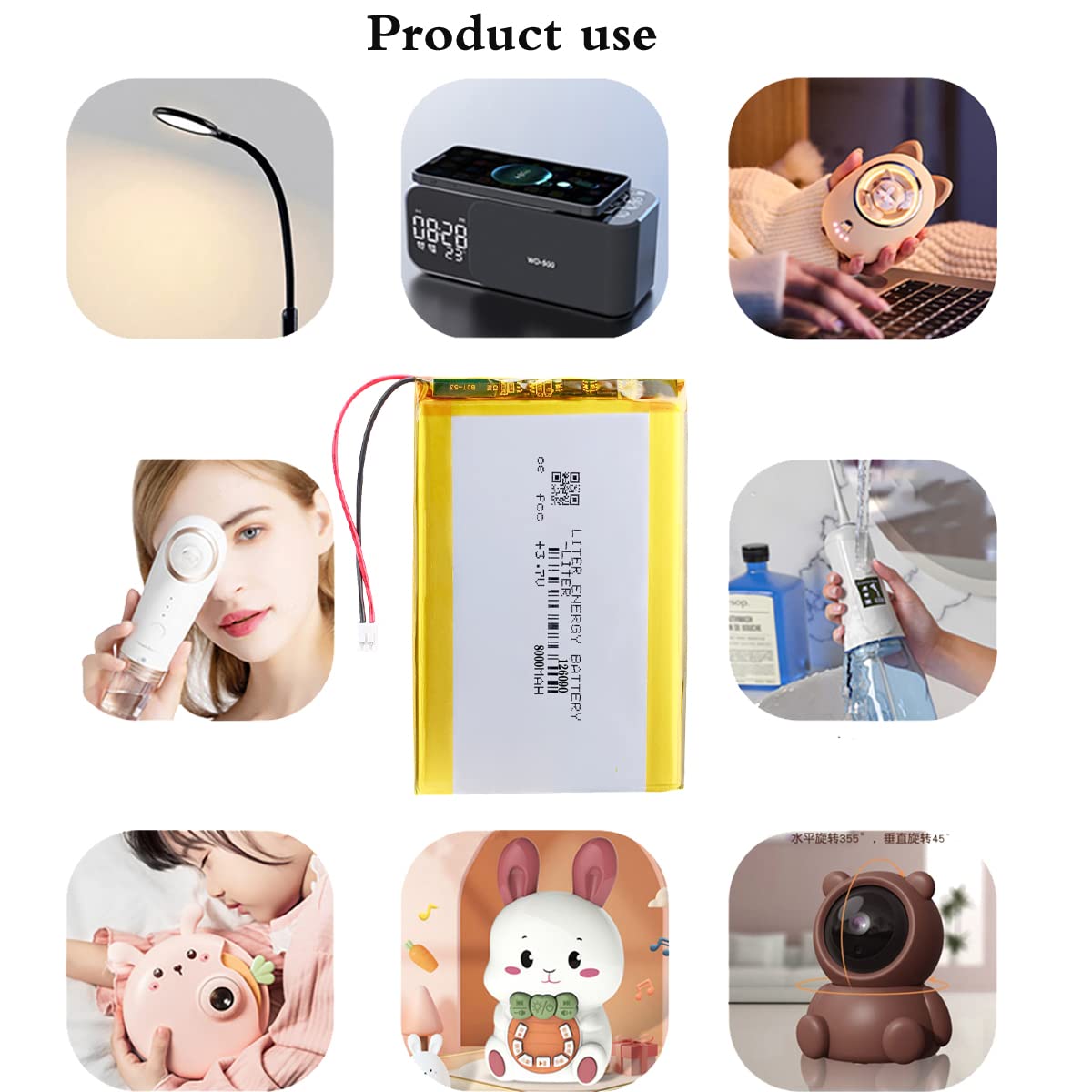 Amazon.com: 3.7V 126090 8000mAh Lithium Polymer ion Battery