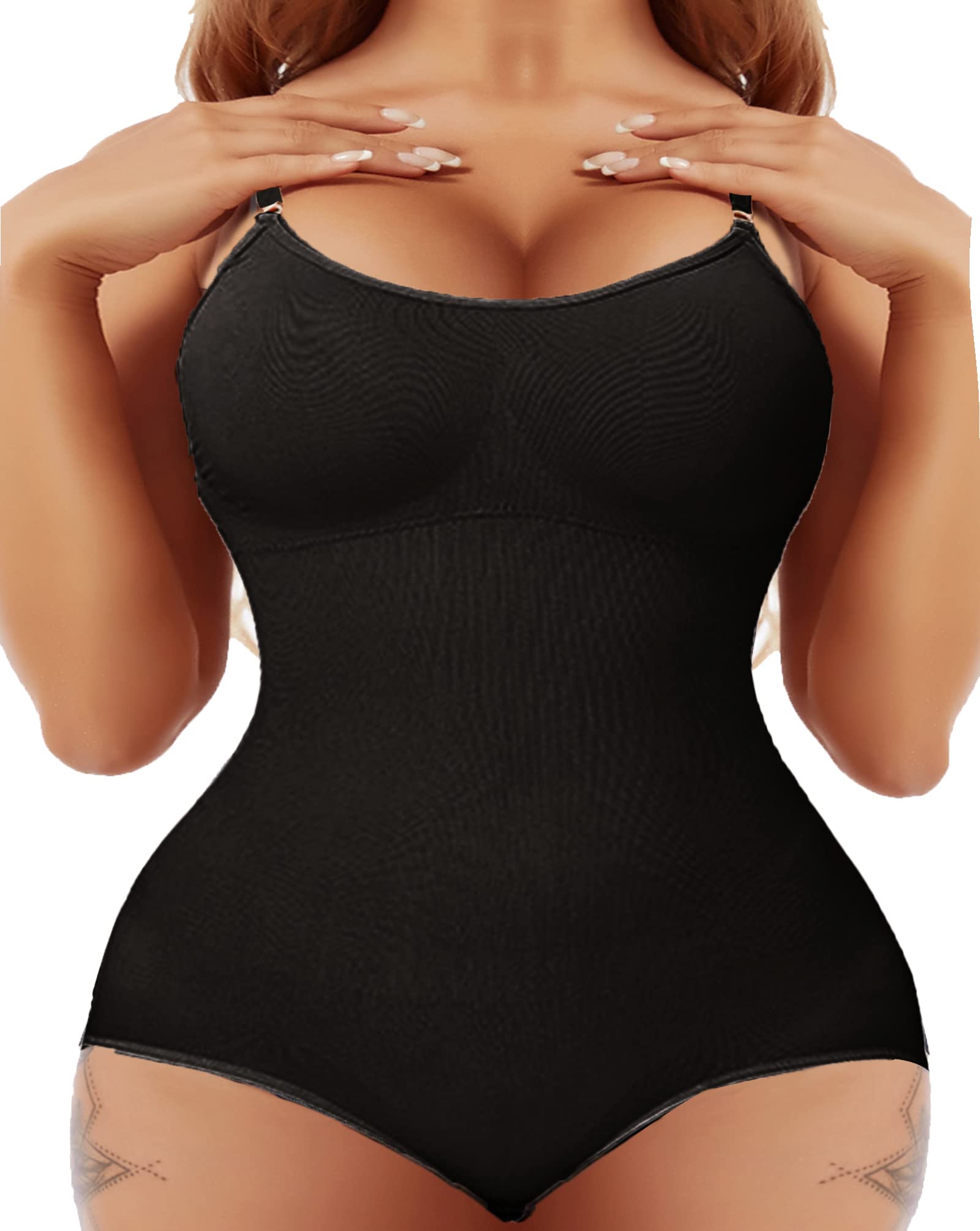 SliotShapewear Bodysuit with Built in Bra Body Shaper for Women Tummy Control One Piece Shapewear with Bra Bodysuit for Women