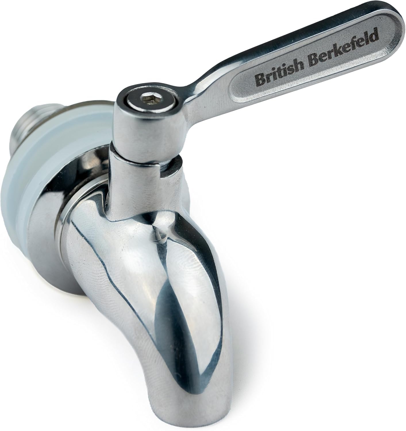 British Berkefeld Edelstahl-Schwerkraft-Wasserhahn | Passend für 6, 8,5 und 12 l Schwerkraftkanister | Verbessert den Durchfluss und die Kontrolle | Auslaufsicheres Design