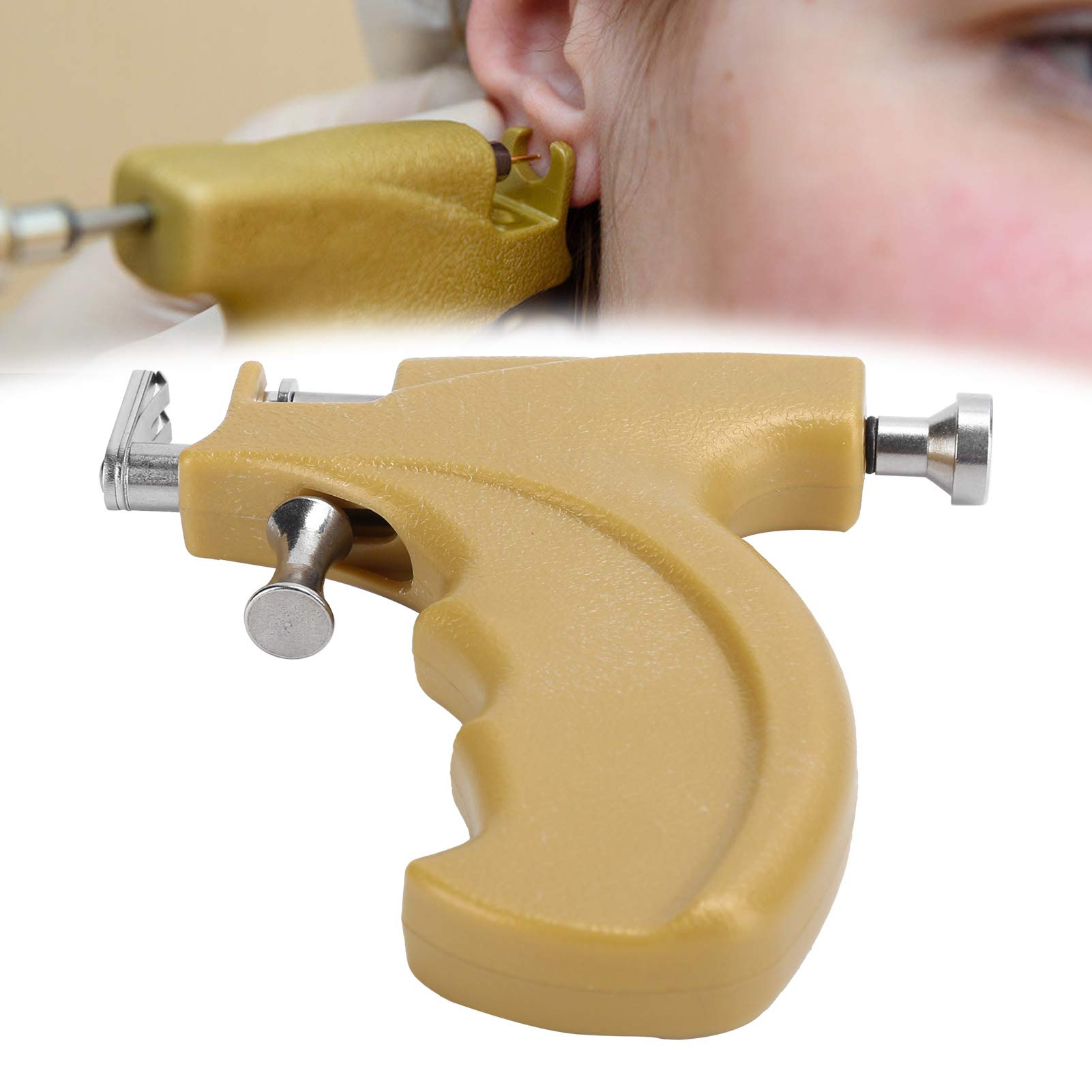 Professionelles Edelstahl Körper Piercing Pistolennase Nabel Ohr Piercing Instrument Werkzeugkit für Heimsalon Verwenden Sie Plastik + Edelstahlmaterial