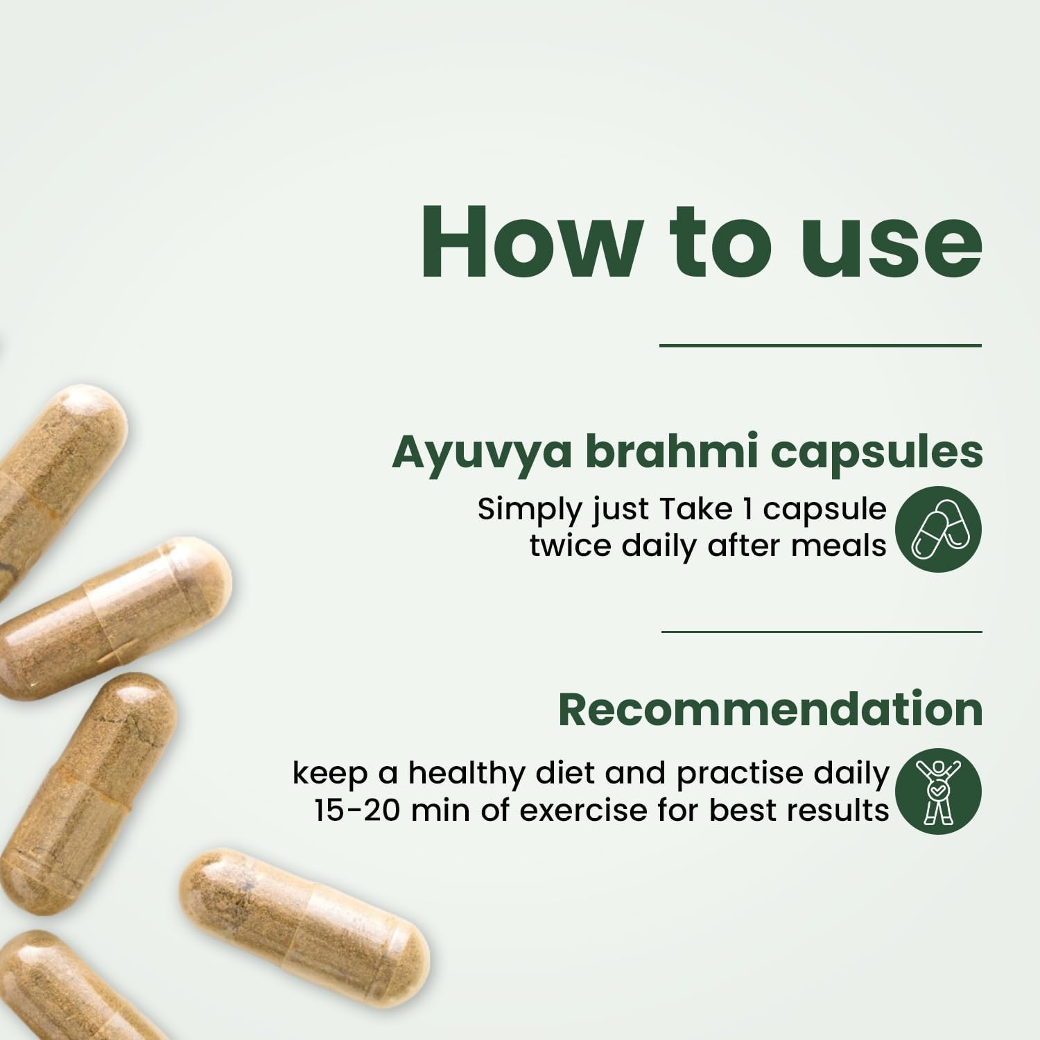 Ayuvya i-Gain+ & Brahmi Capsules Combo | Helps in Muscle Mass, Digestion & Weight Gain | Brahmi for Cognitive Functions and Reducing Stress & Anxiety | As Seen on Shark Tank - Image 6 thumbnail