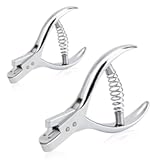 Rongon Pattern Notcher Paper Hole Punch Designer Tailor Sewing Plier with Spring Pattern Making Tool for Leathercraft&comma; Paper Art&comma; DIY Projects &lpar;Design Edge Tool&comma; Ergonomic Grip&rpar; &lpar;2Pcs&rpar;