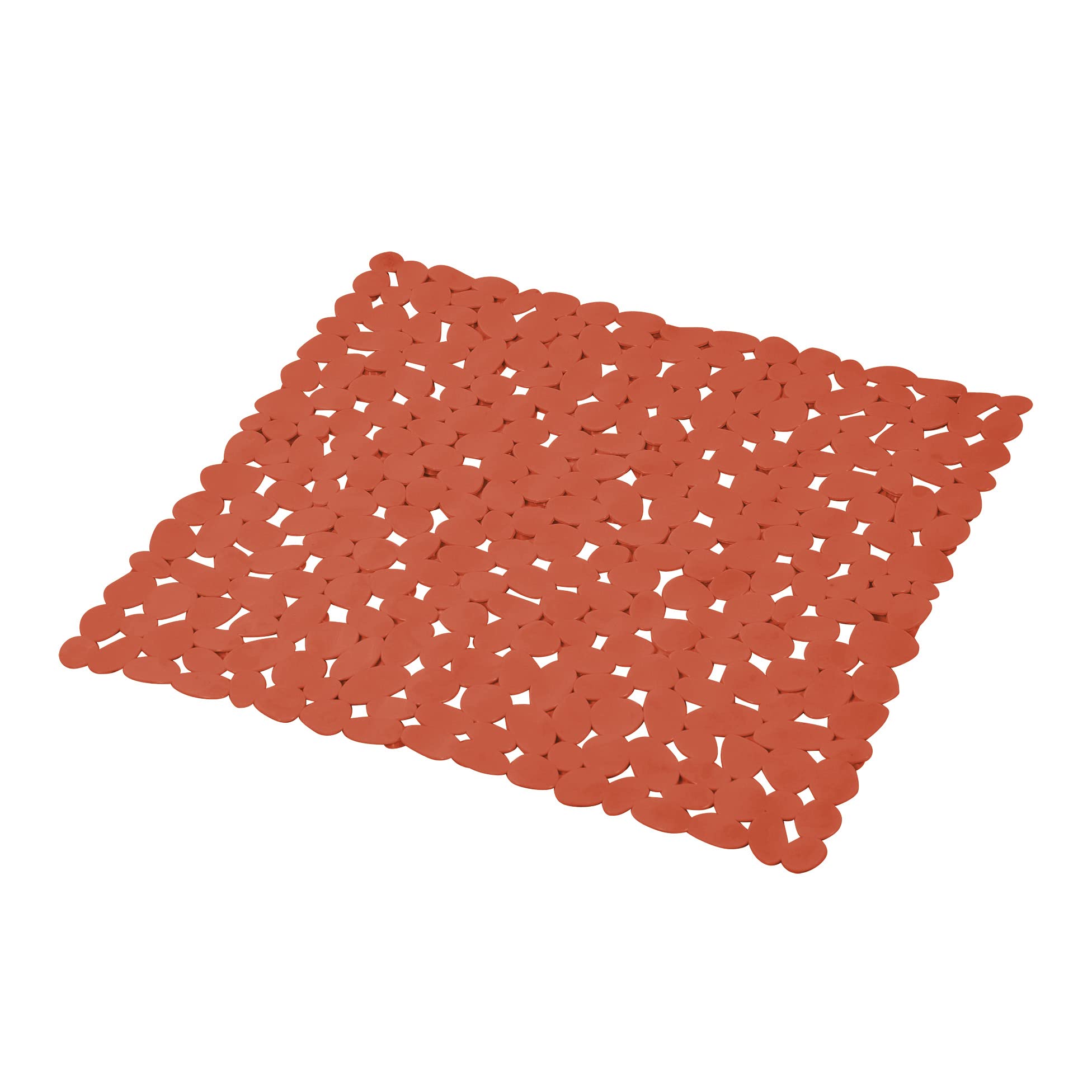 douceur d'intérieur, Shower Base 52 x 52 cm Terracotta PVC Plain Vitamin, 52 x 52 cm (Square)