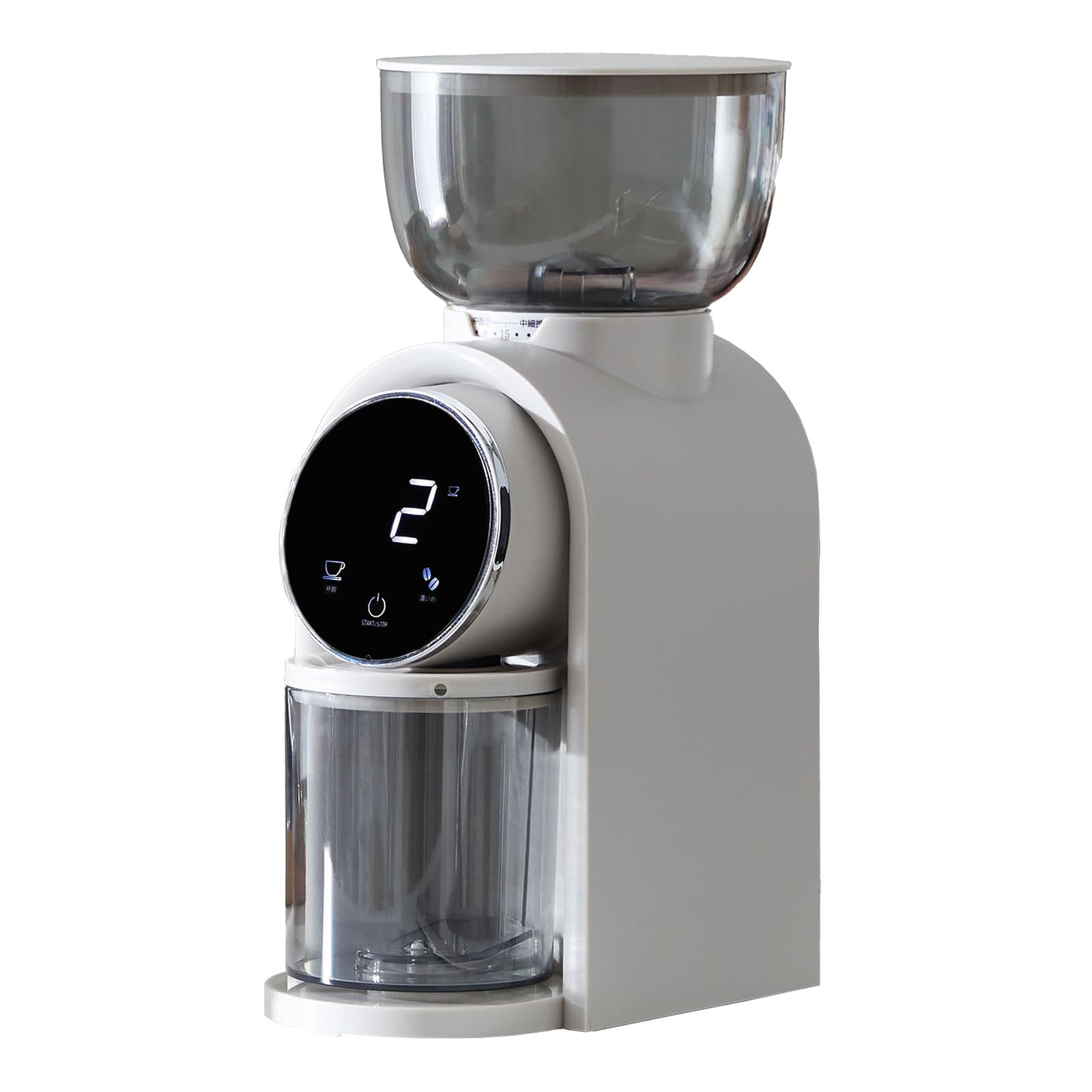 LOWYA ロウヤ コーヒーミル 電動 電動コーヒーミル 電動ミル 簡単操作 オシャレ 自家挽きコーヒー 25段階挽き目 お手入れ簡単 フレンチプレス 幅13.4cm