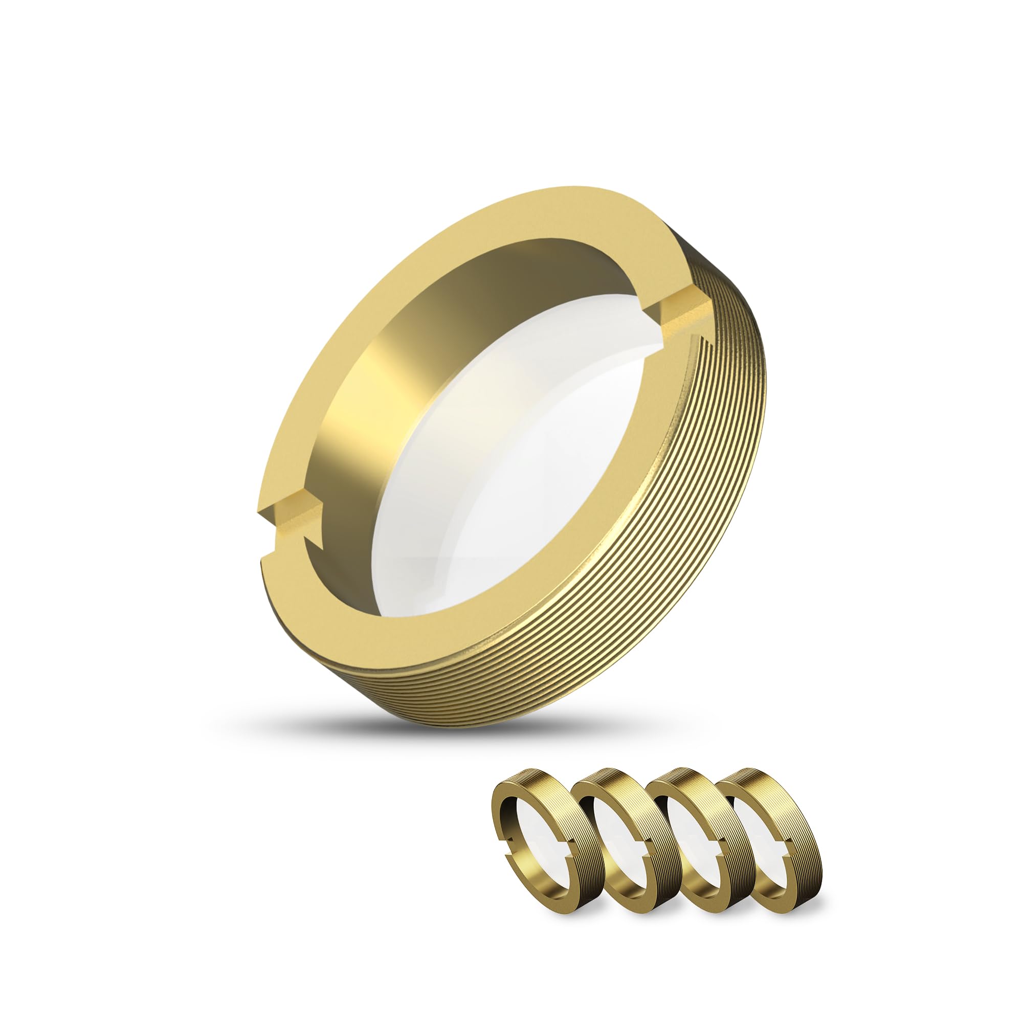 Mecpow X3 Original Laser Lens 4Pcs, L5 Engraving Machine Module Lens, Easy to Install, Highly Transparent, Anti-Oil and Anti-Smoke, for Laser Engraver and Laser Cutter, Golden