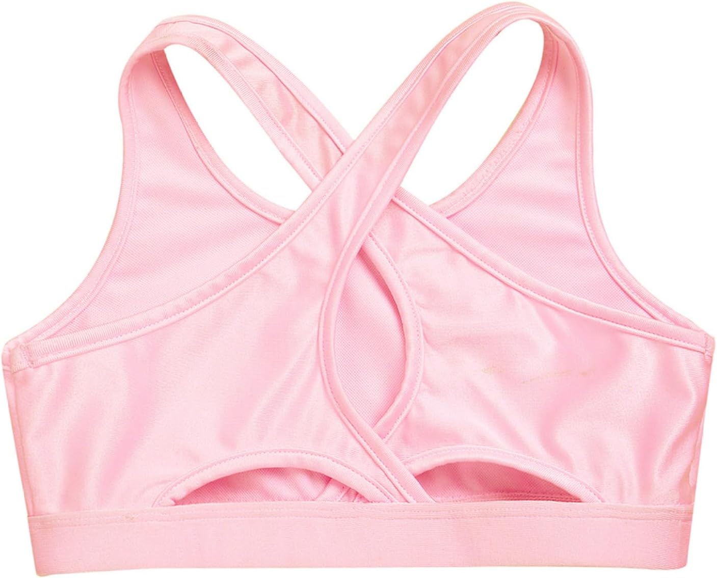 Kids Girls' Sleeveless Keyhole Back Crop Top Dance Gym Yoga Workout Sport Bra Camisole Dancewear