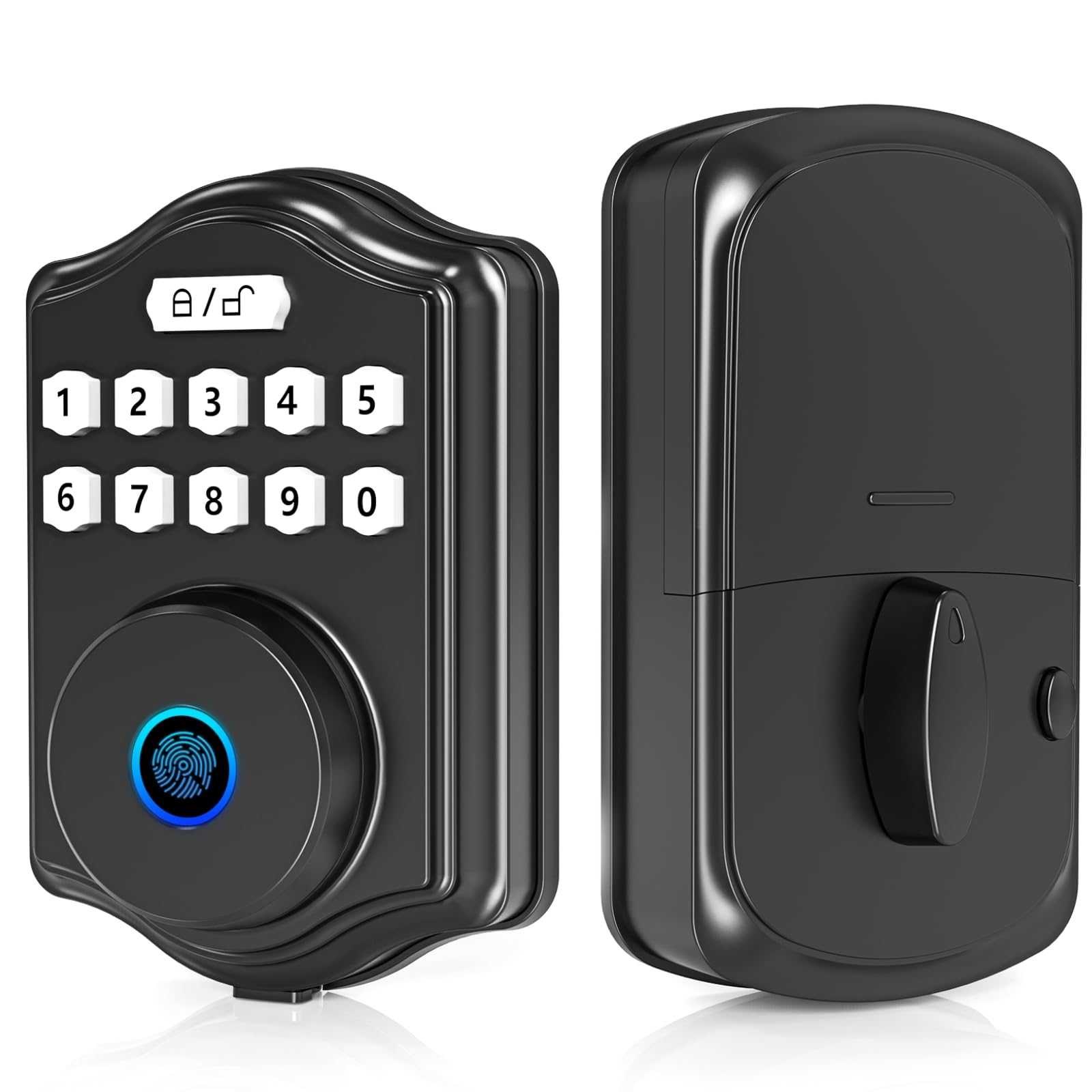 Keyless Entry Door Lock, DLJZGC Smart Locks for Front Door, Fingerprint Door Lock, Smart Door Lock, Door Lock with Code, Keypad Deadbolt, Smart Deadbolt, Electronic Door Lock, Easy Installation