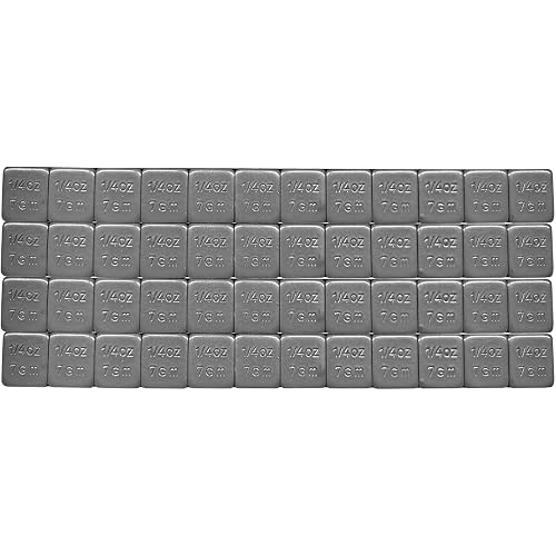48PCS 1/4 Oz Adhesive Backed Wheel Weights, 0.25Oz Tire Balancing Wheel Weights with Strong Adhesive, EasyPeel Type Low Profile Tire Weight Strip Box for Car Truck SUV Motorcycle