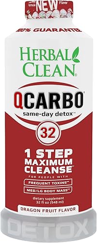 Herbal Clean Bebida desintoxicante prémium para el mismo día, sabor a fruta del dragón, 32 onzas líquidas