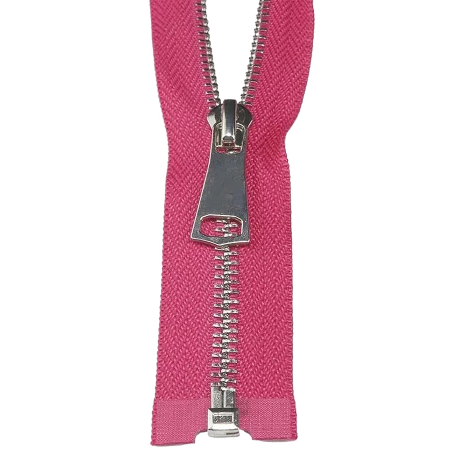 2pcs 40-120 cm 5# Metal Zipper Open-end Auto Lock Zips Sewing Zippers Single Slider Silver Teeth Zip, Rosered, No5,90cm