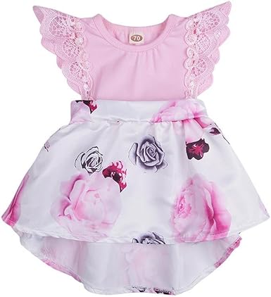 Day8 Vetements Bebe Fille Naissance Ete Robe Bebe Fille Ceremonie Princesse Mariage Bapteme Fete 0 18 Mois Chic Soiree Mode Costume De Jupe Tutu Robe De Fille Floral Dentelle Amazon Fr Vetements