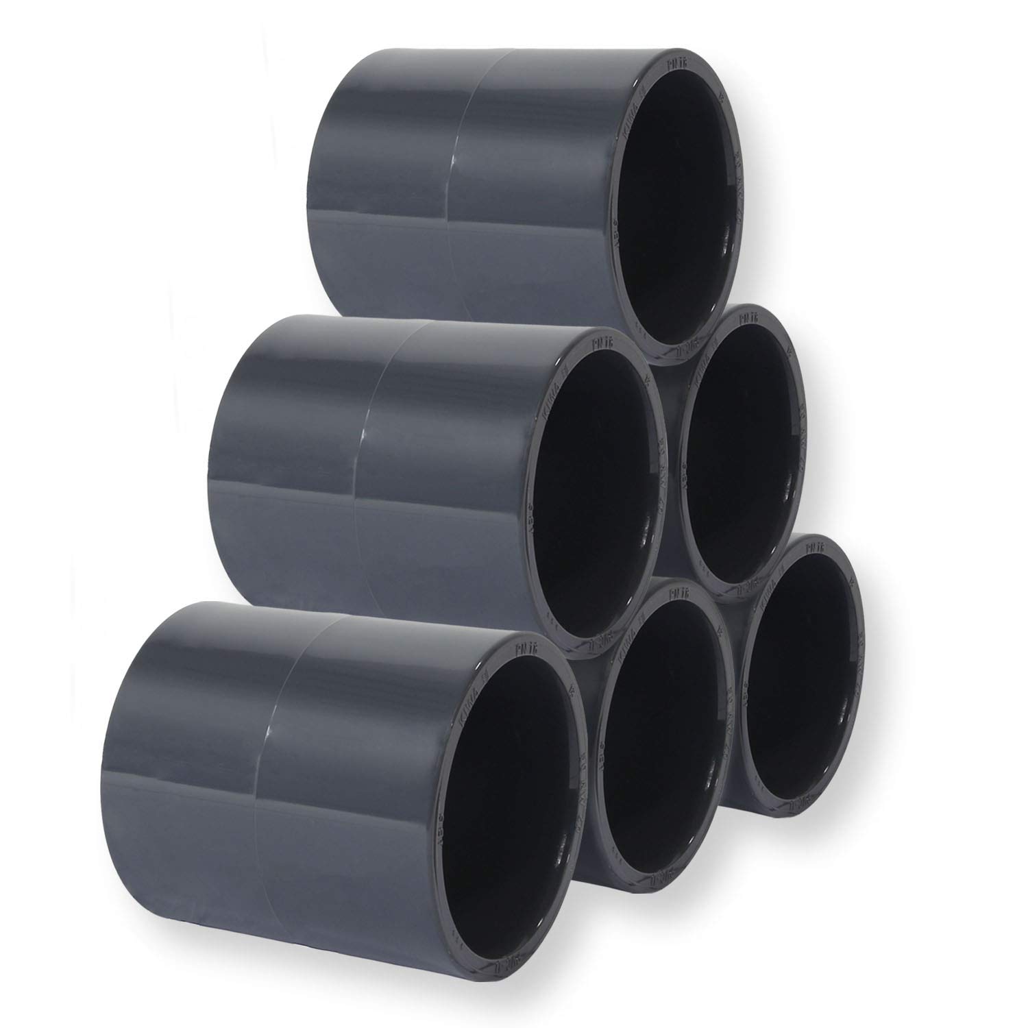 Paradies Pool PVC Fitting Klebemuffe Ø 50mm PVC-U Muffe Rohrverbinder Rohr Schlauch Klebefitting zum verkleben, Qualität aus Europa, Menge: 6 Stück