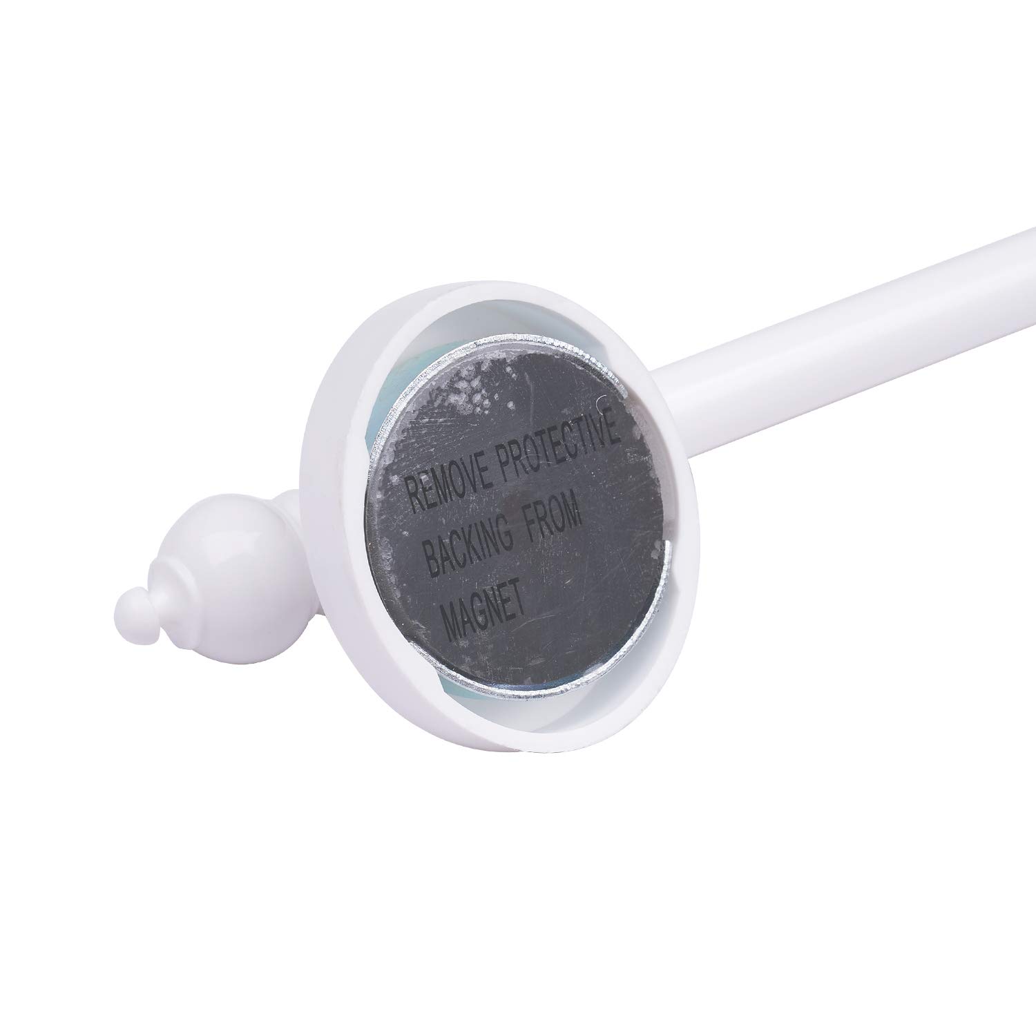 Magnetic Curtain Rods,Multi-Use Adjustable Appliance for Metal Doors,Windows,No Tools Needed?16-28 Inch?White?4 Pack