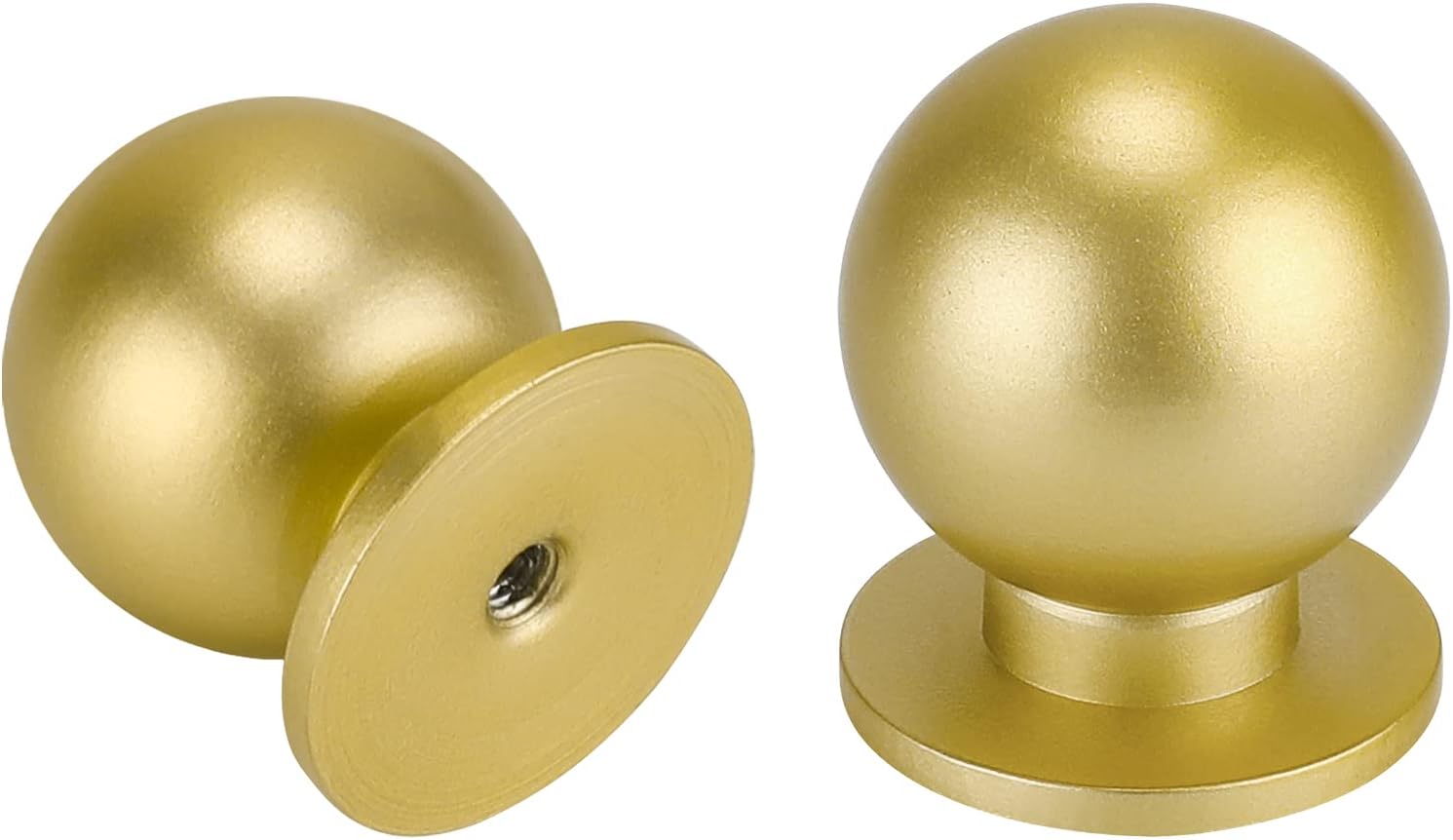 goldenwarm 10 Pack Gold Knobs Kitchen Drawer Knobs Round