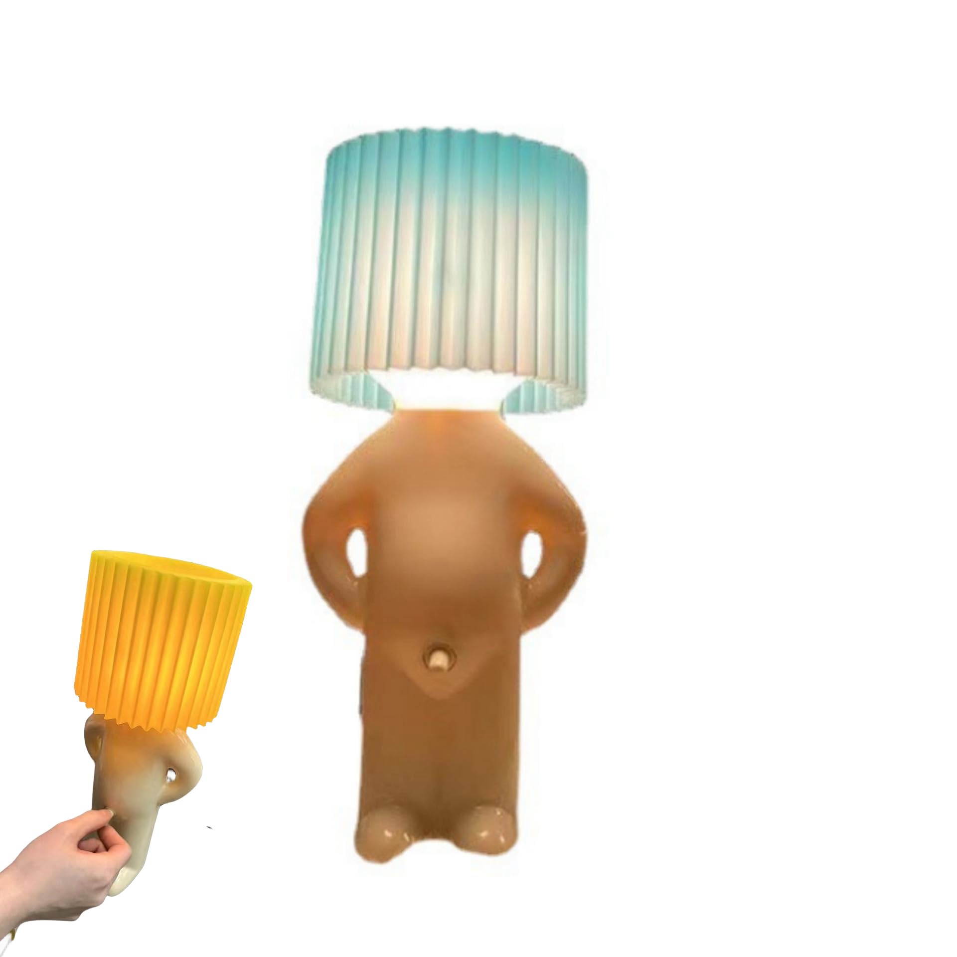 BTYYIHEX A Little Shy Man Creative Lamp, Bedside Night lamp,Naughty boy Night Lamp,Home Decoration Beautiful Gift for Women Men (Blue)