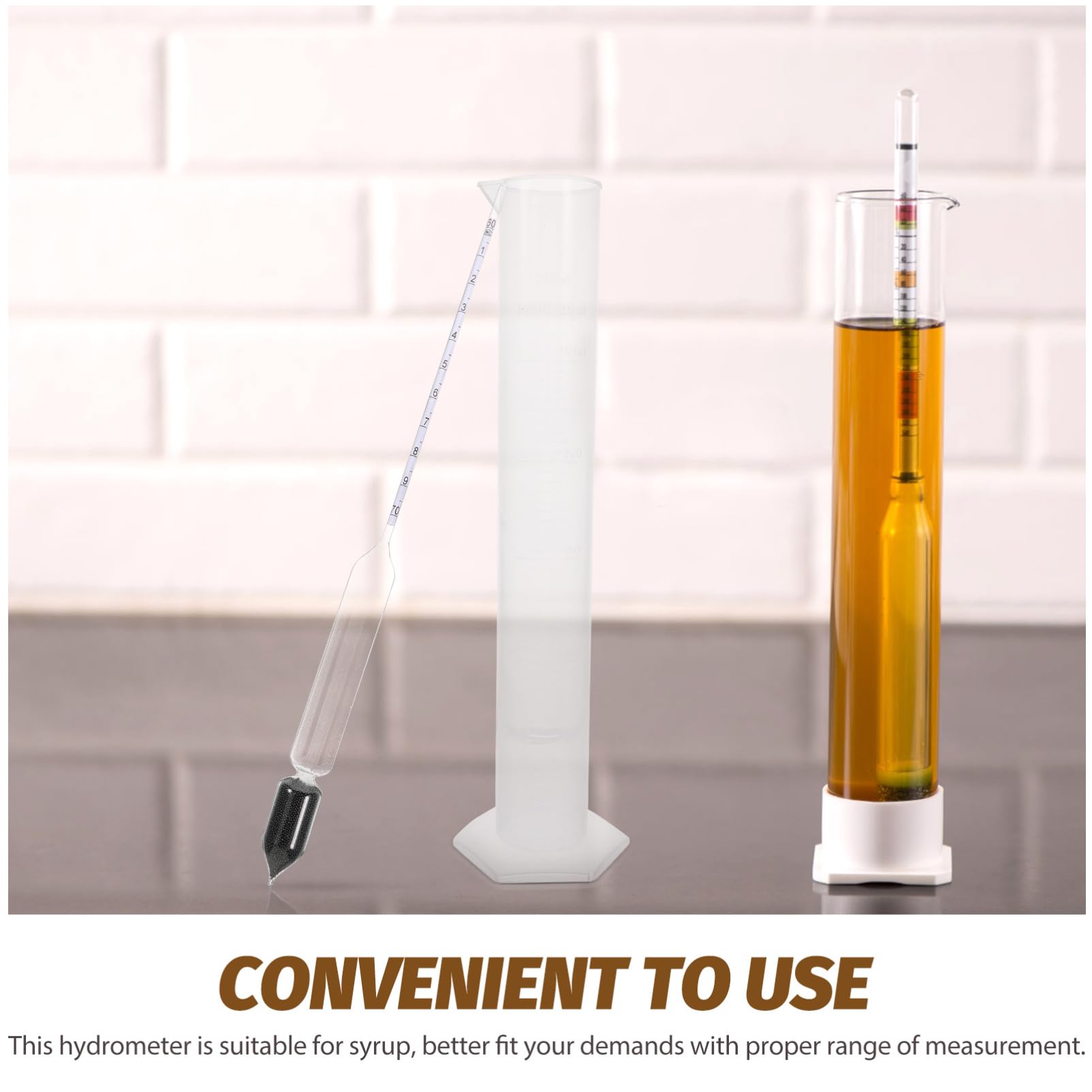 ULTECHNOVO 5sätze Maple Syrup Hydrometer Präzises Dichte Messwerkzeug Zur Zuckeranalyse Von Ahornsirup Inklusive Messzylinder Für Hobby Und Profiköche