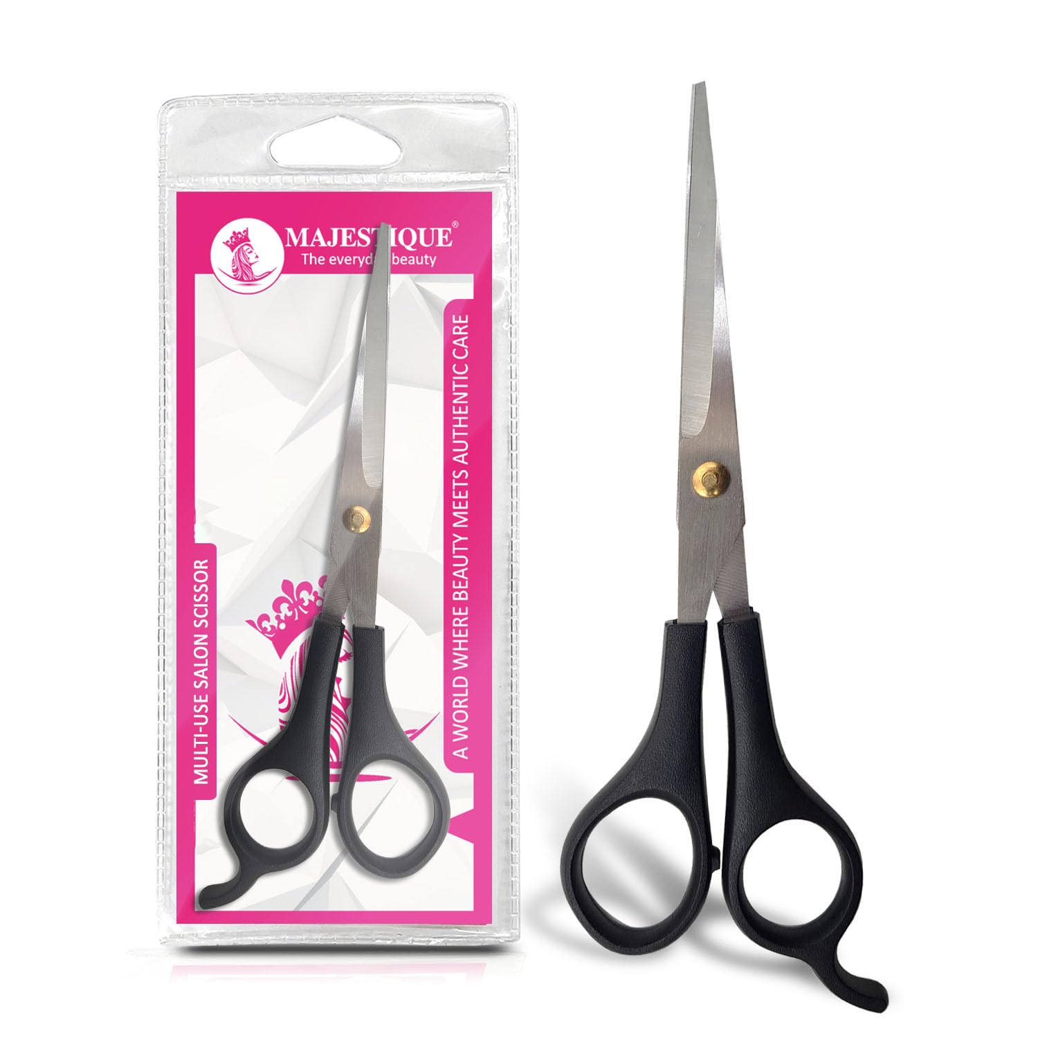 Majestique Care Hairdressing Scissors – Premium Stainless Steel Hair Cutting Scissor with Sharp Razor Edge Blade for Men, Women, Kids, and Barbers – Professional Salon Shears (Silver)-image-6