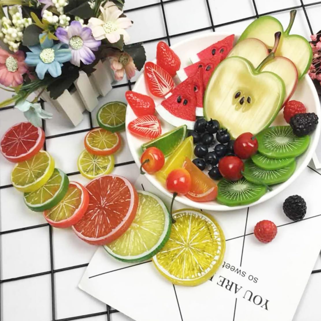 Amazon | MuQianGan 食品 サンプル フェイク フルーツ 食品模型 レモン