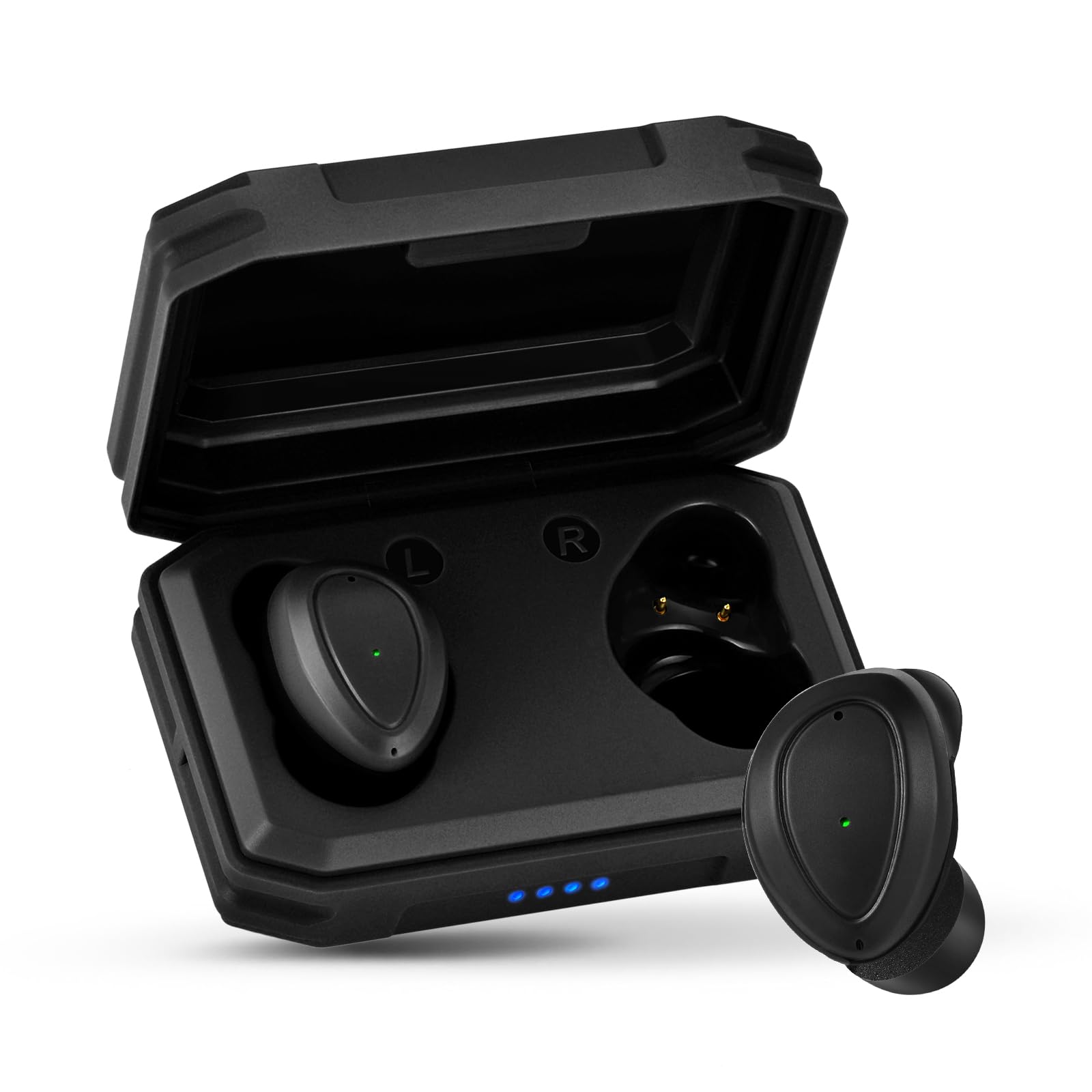 ZOHAN EP05 Electronic Shooting Earbuds, 30dB DSP Noise Cancelling & 6X Sound Amplification, Bluetooth Earplugs with Memory Foam, Low Profile Hearing Protection for Gun Range, Hunting
