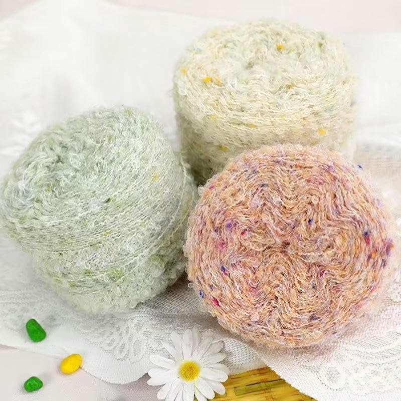 5/10 Piezas 50 g Hilo Bouclé de Colores, Mezcla de Lana, para Tejer a Mano, para Tejer suéteres, Gorros, Bufandas y Mantas